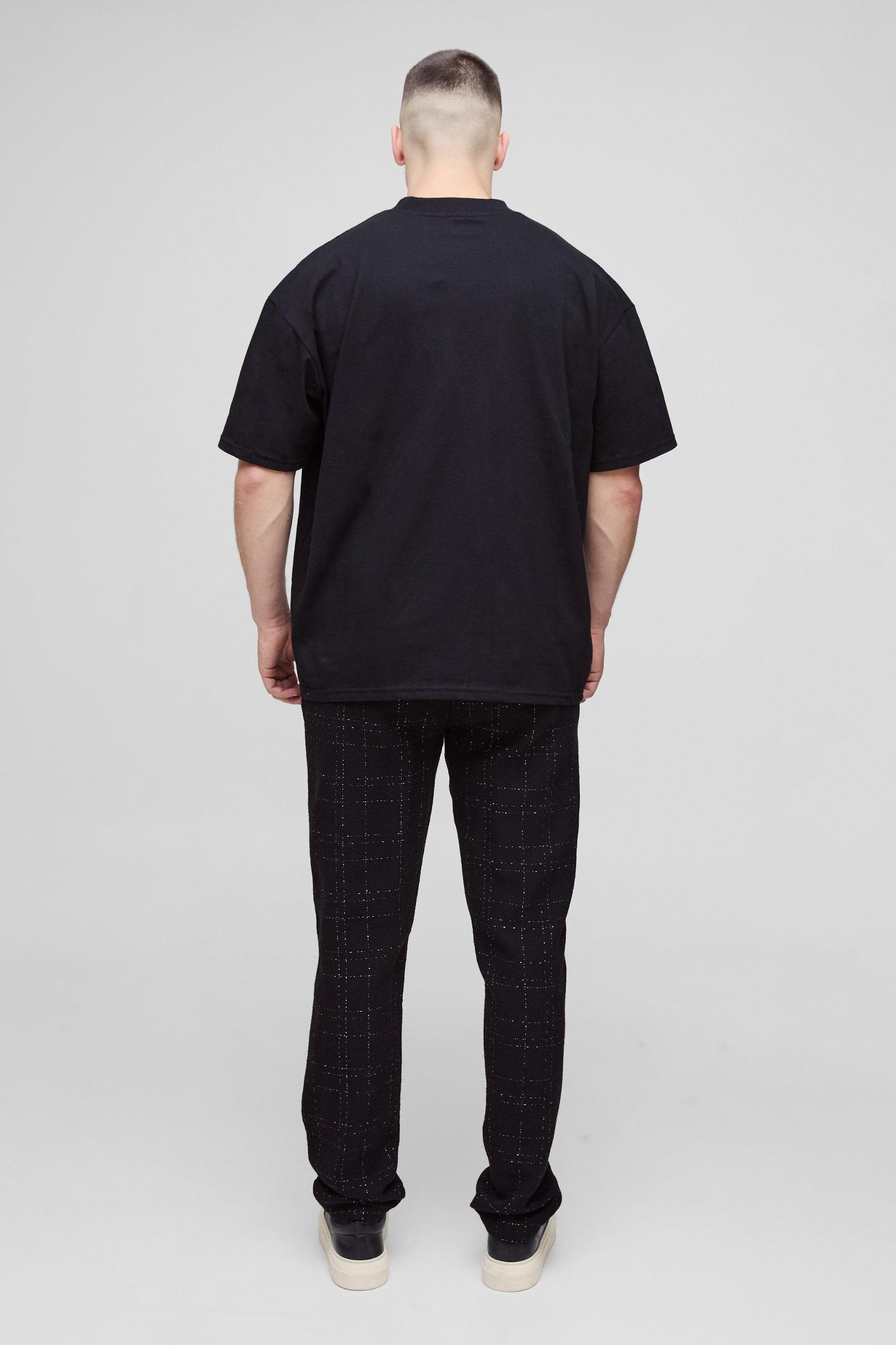 Tall Boucle Tapered Pants | boohooMAN USA Product Image