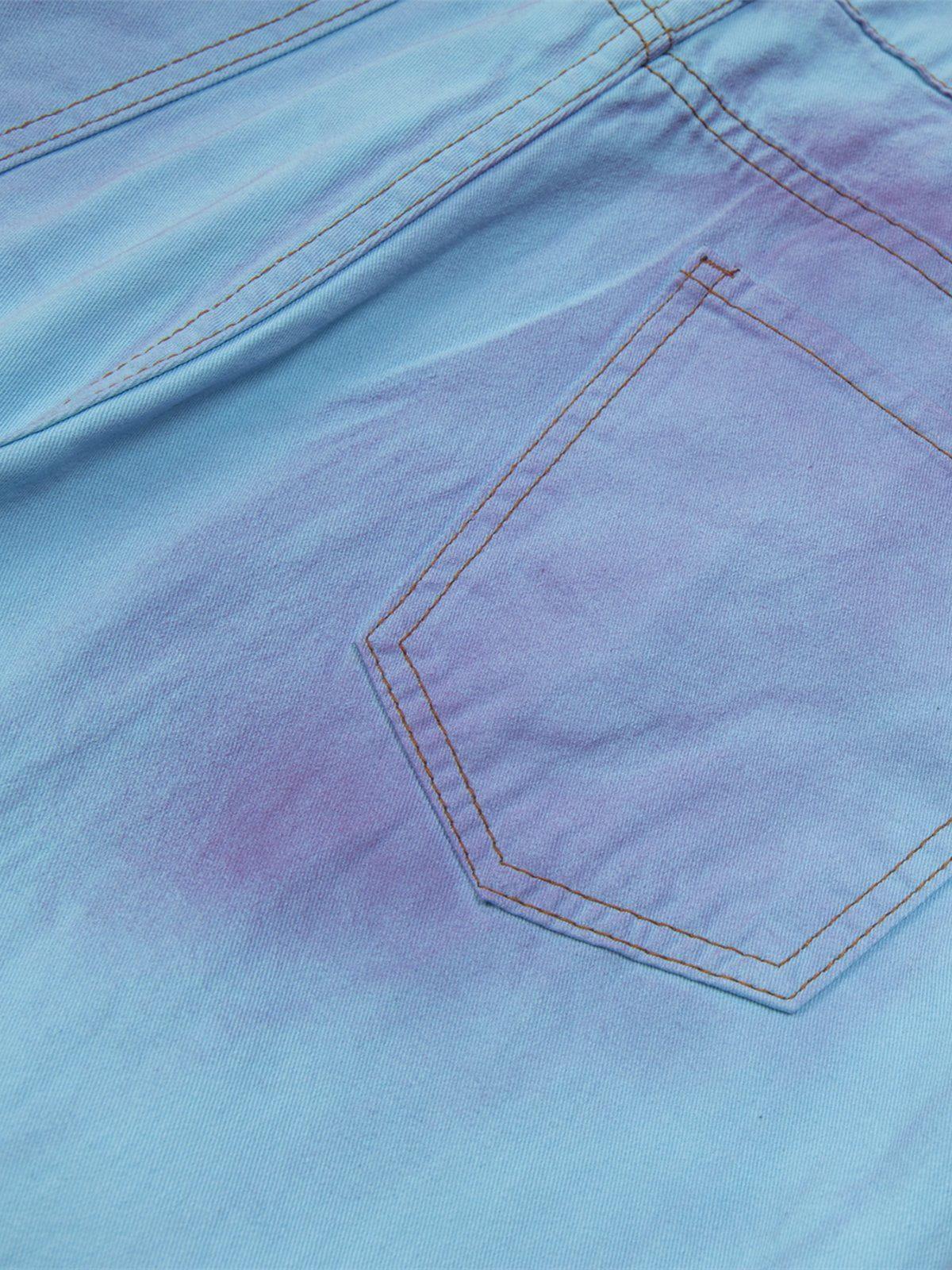 Aelfric Eden Blue Purple Loose Jeans Product Image