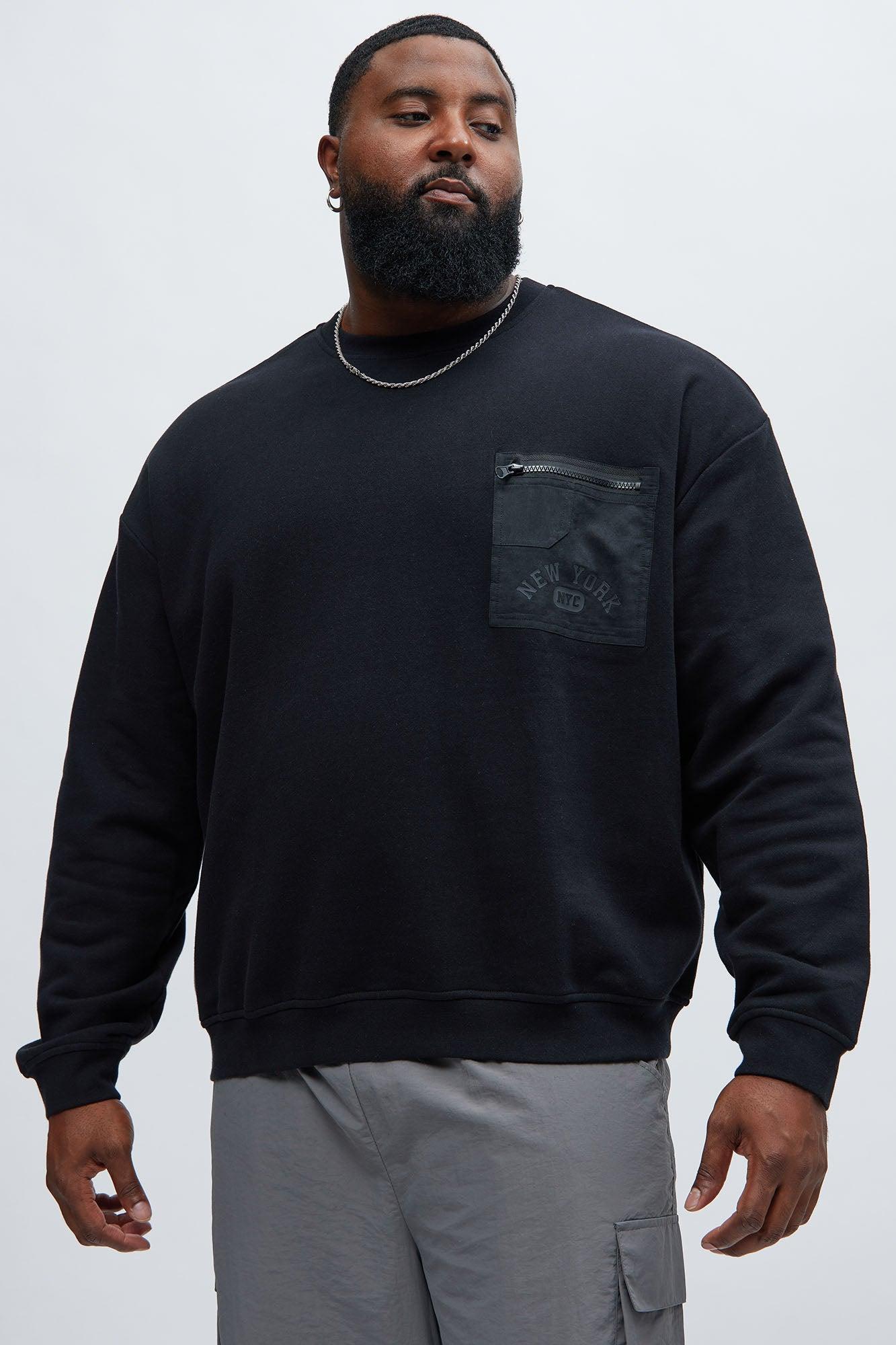 NYC Pocket Crewneck Sweatshirt - Black Product Image