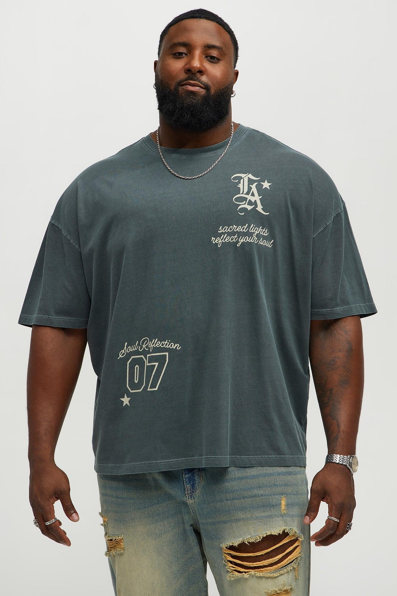 LA Sacred Lights Oversized Short Sleeve Tee - Grey Product Image