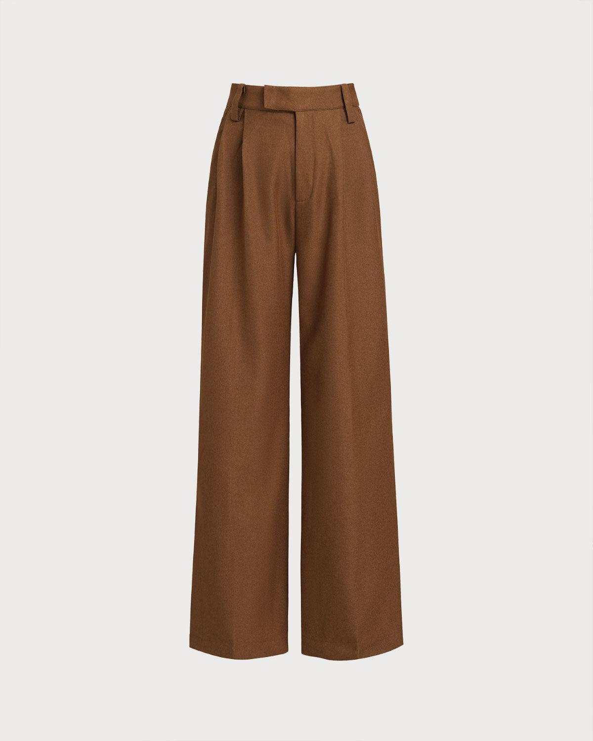 Caramel Natural Waisted Straight Casual Pants Product Image