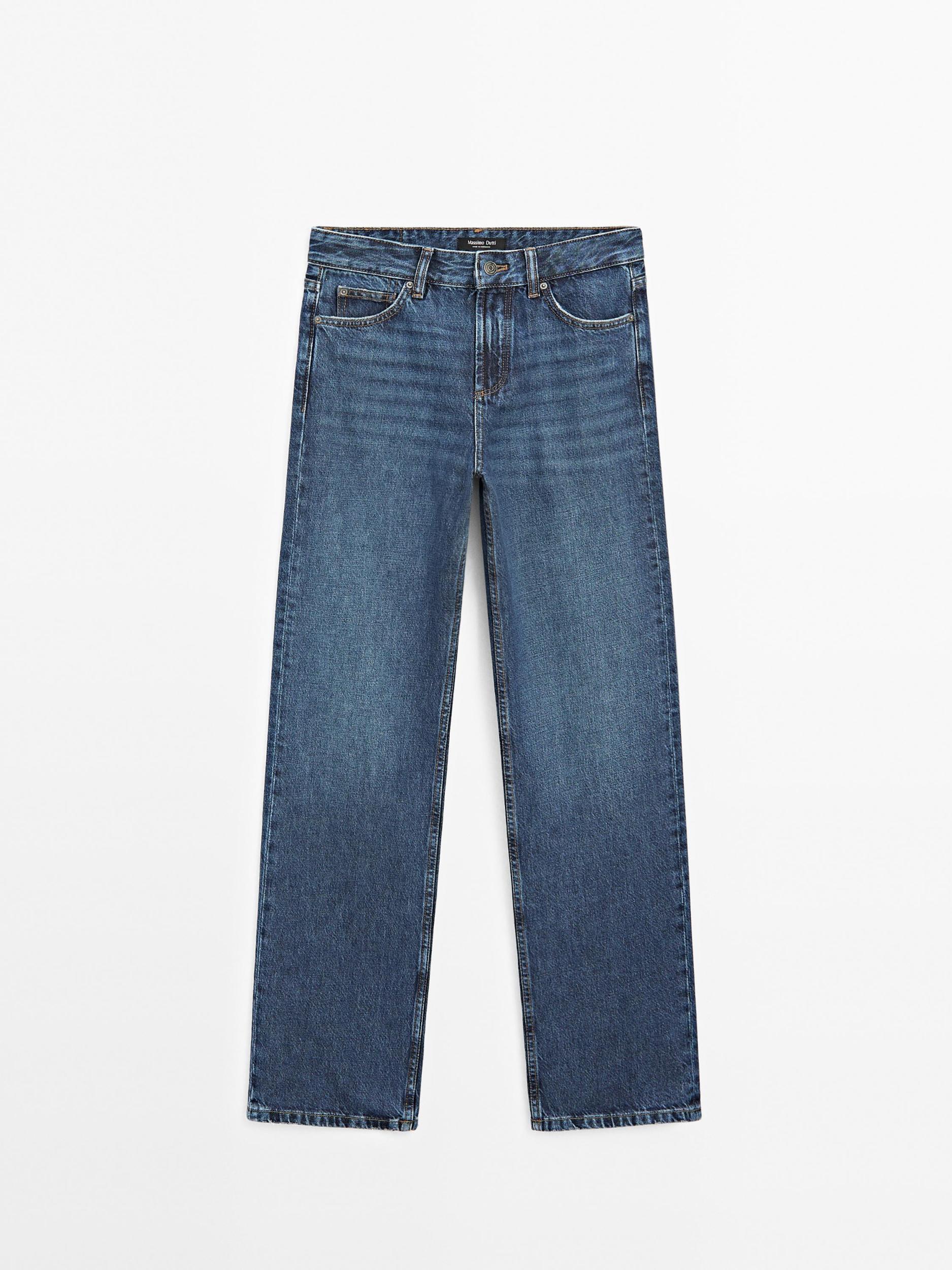 Mid-rise straight-leg jeans Product Image