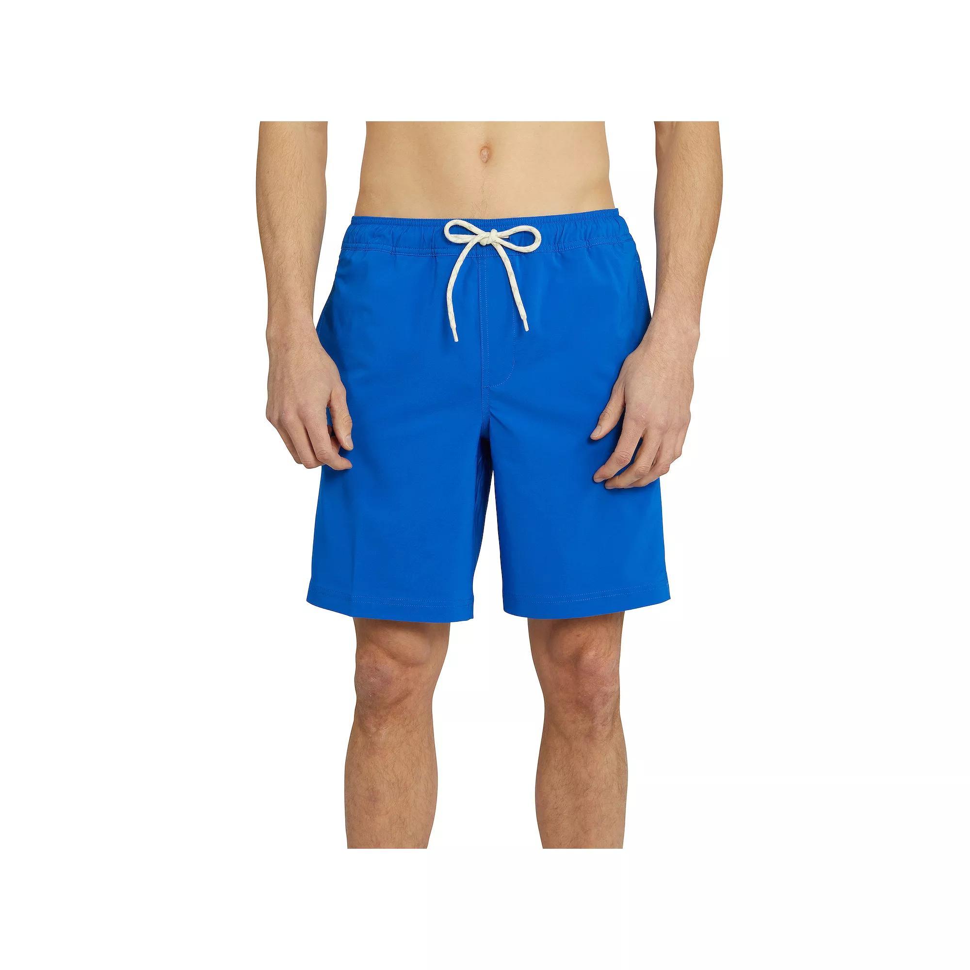 Men's Trinity Coast 7" Solid Swim Trunks, Size: Small, Black Product Image