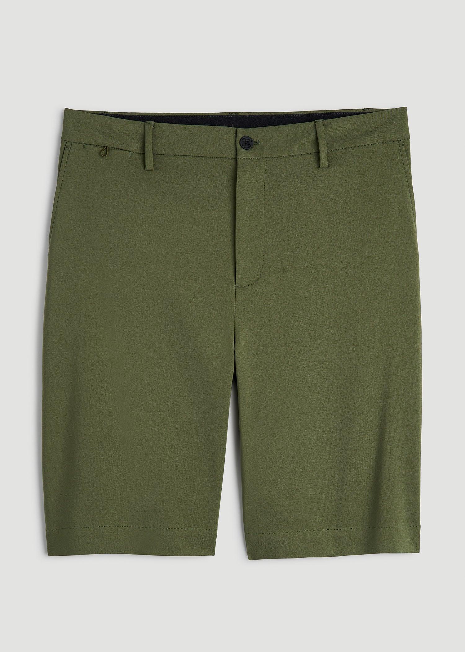 Tech Chino Shorts for Tall Men in Bright Olive Product Image