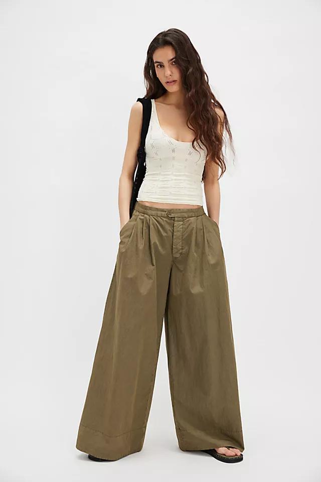 Paige Pleated Pull-On Trousers Product Image