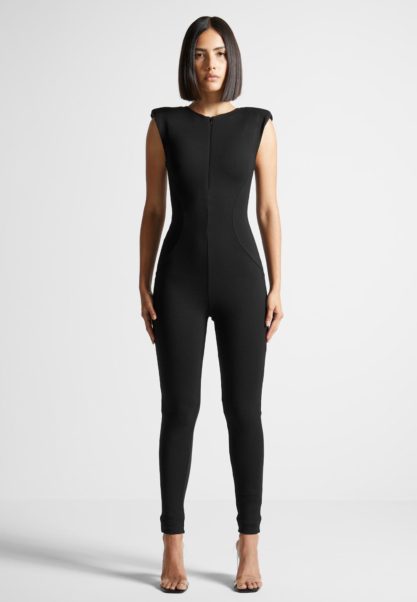 Éternelle Wide Shoulder Jumpsuit - Black Female Product Image