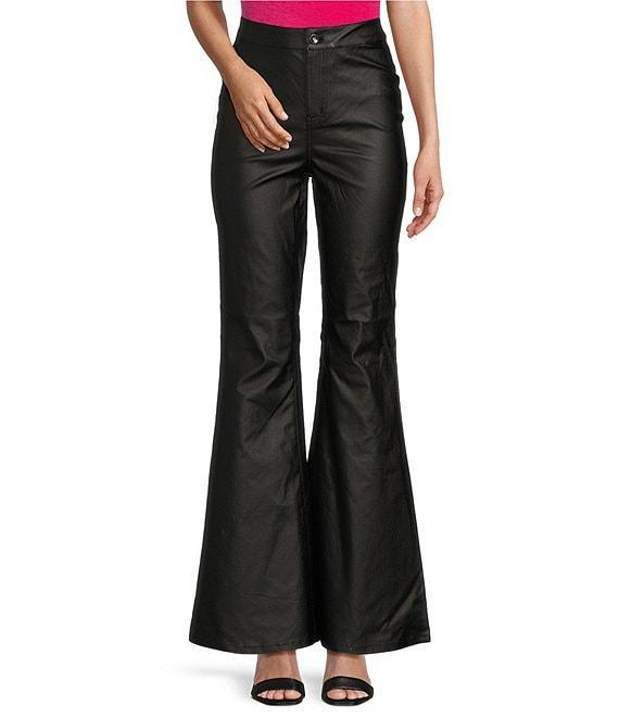 C&V Chelsea & Violet Coated Flare Pants Product Image