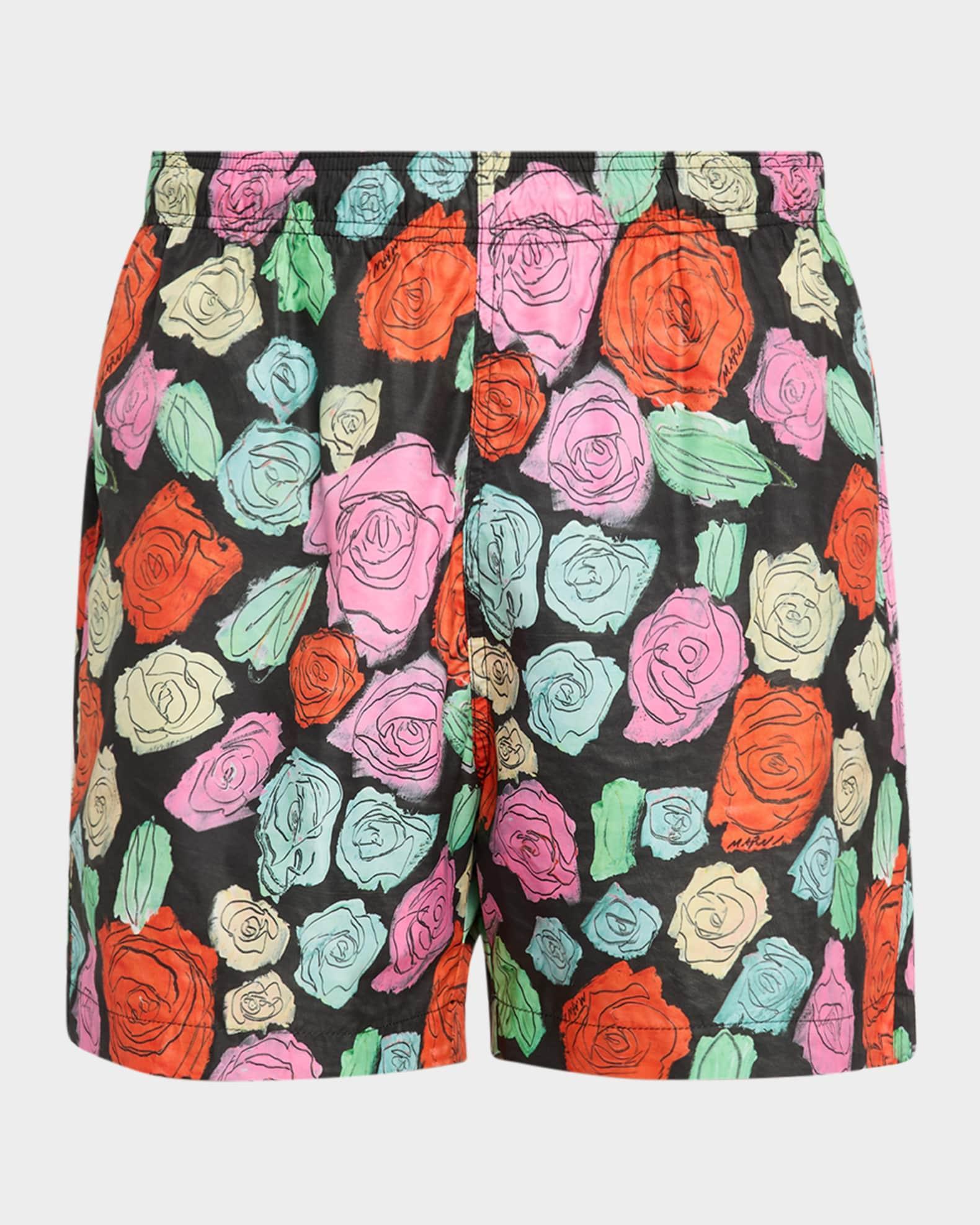Mens Roses Swim Trunks Product Image
