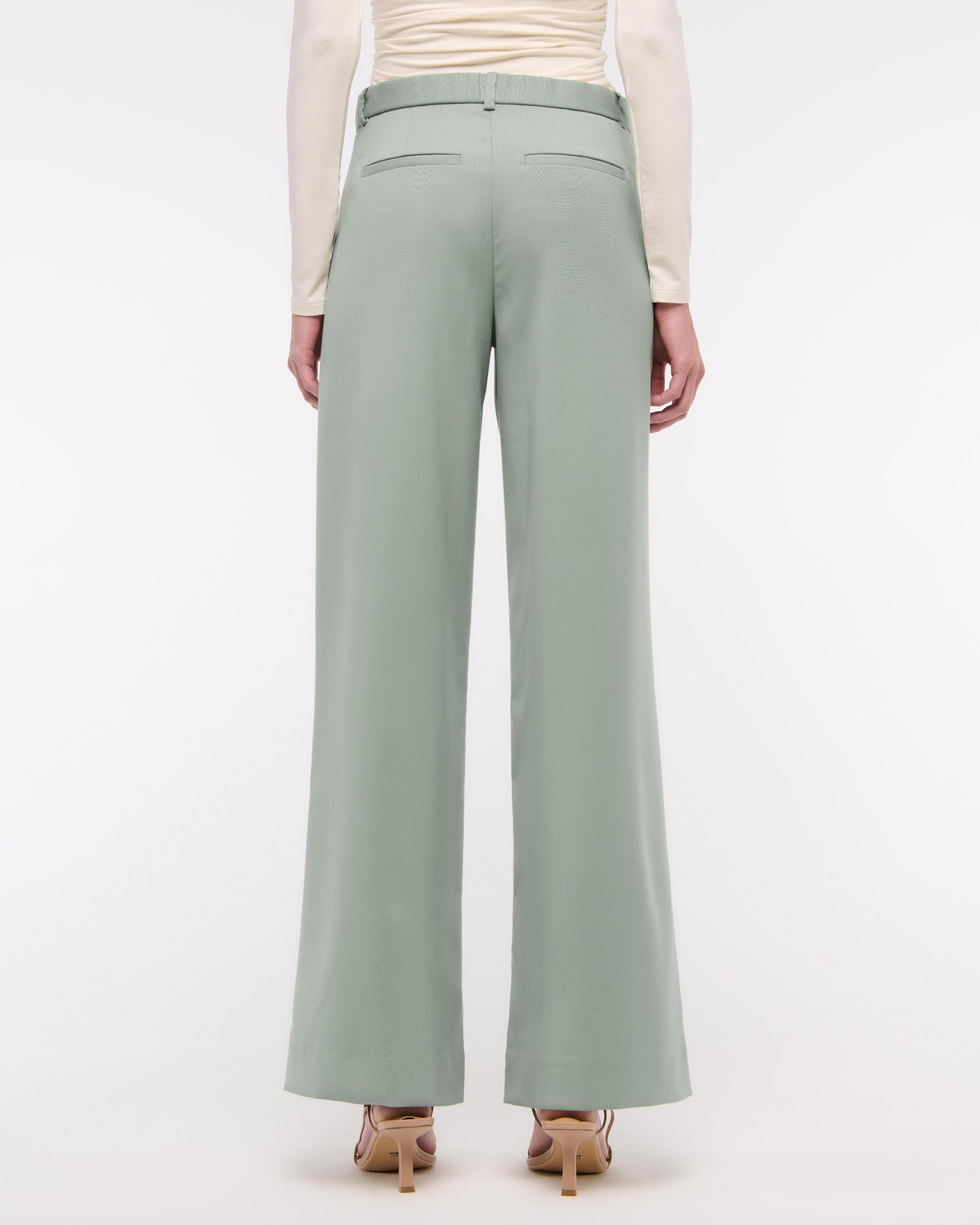 A&F Sloane Low Rise Tailored Wide Leg Pant Product Image