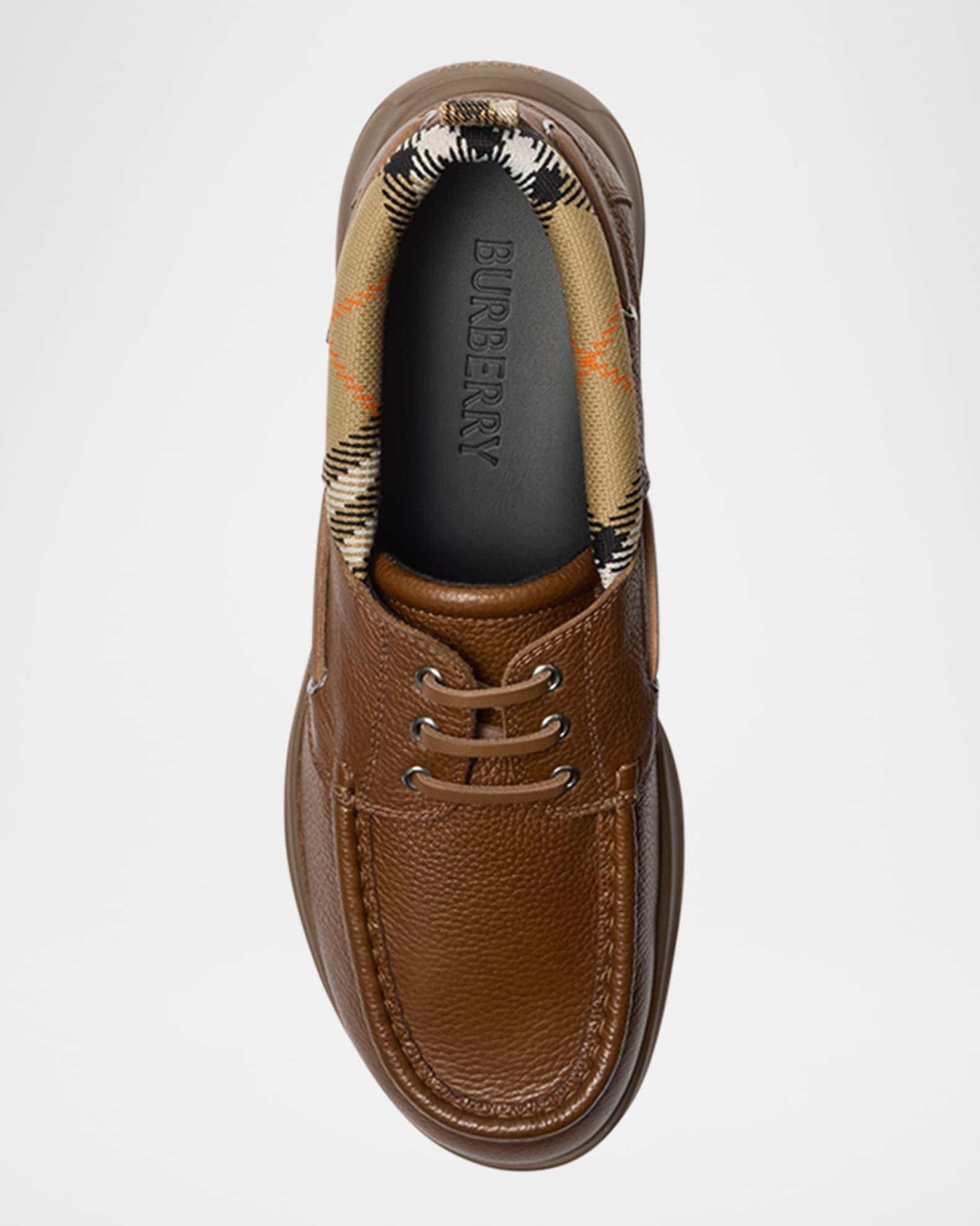 Mens Decker Leather Boat Shoes Product Image