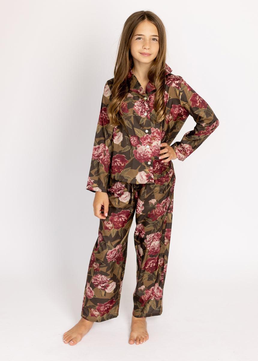 Lyanne PJ Set in Bistre Floral Girls Product Image