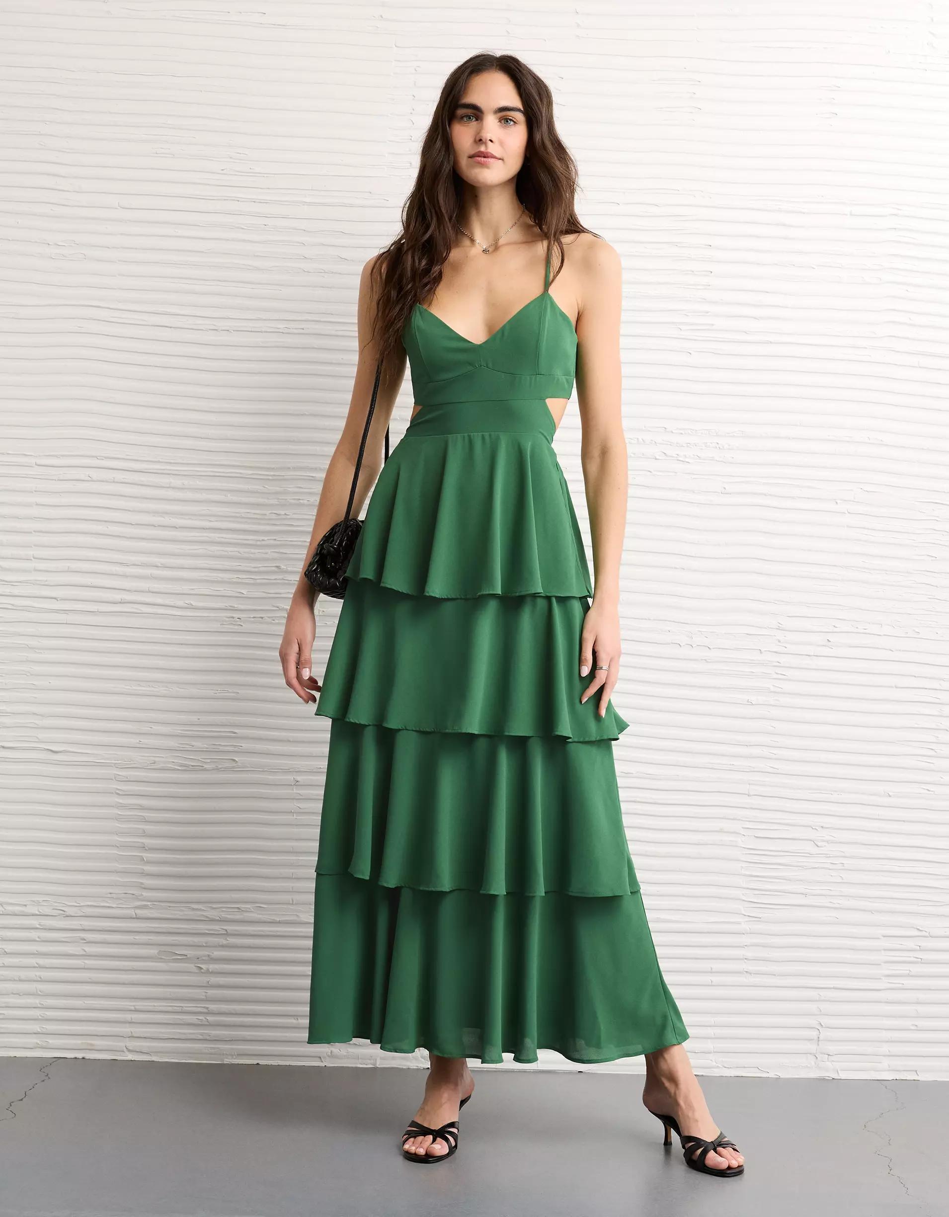 AE Cut-Out Tiered Maxi Dress Women's Product Image