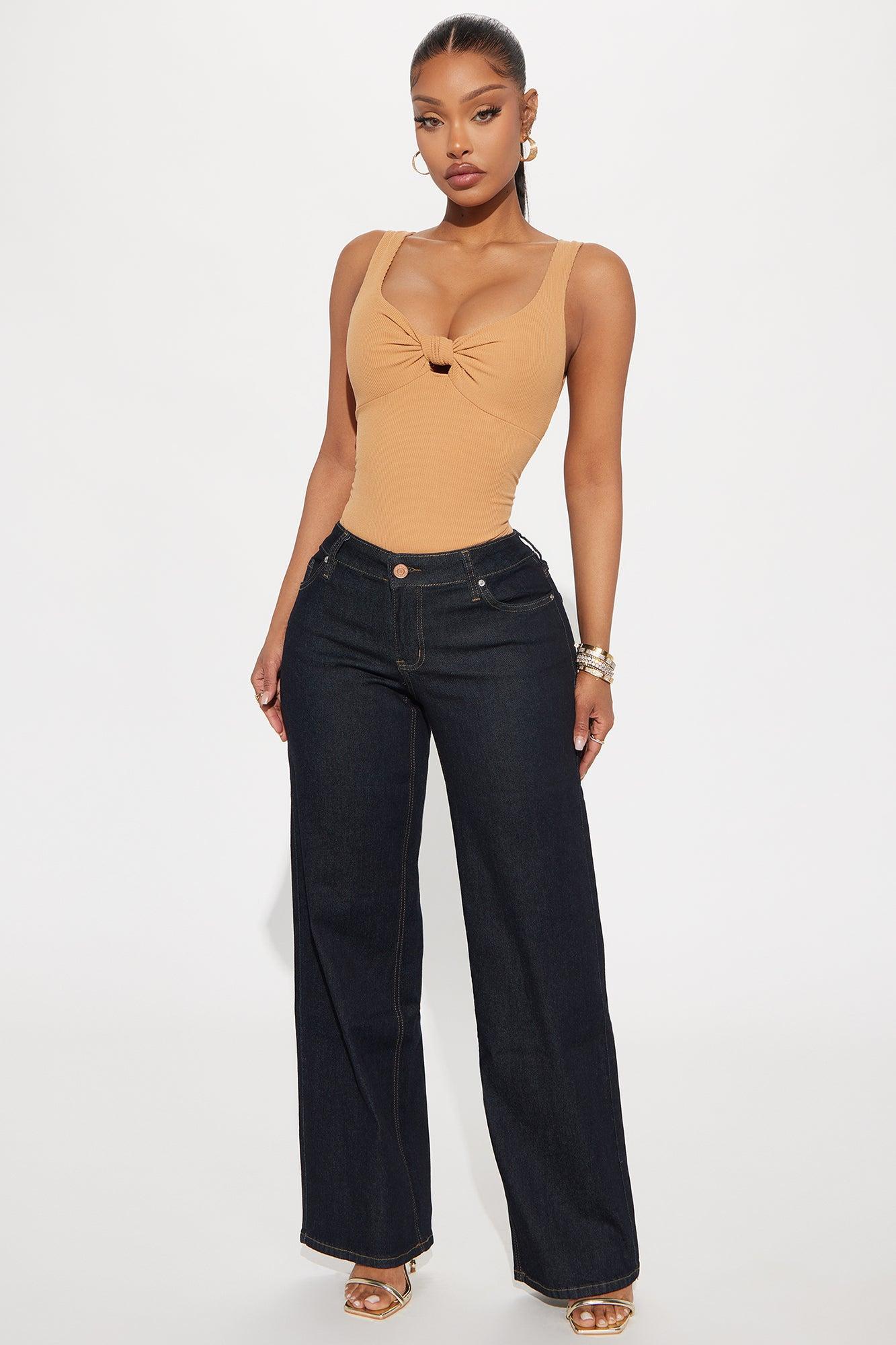 Penelope Low Rise Loose Wide Leg Jeans - Dark Wash Product Image
