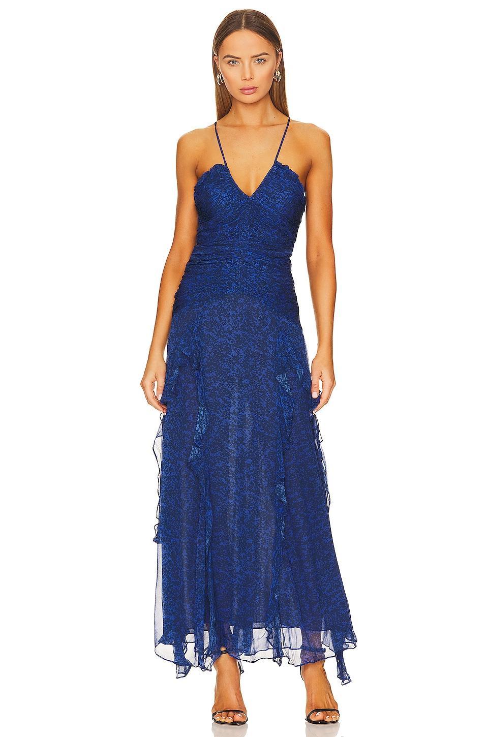 Saldanha Ruched Frill Maxi Dress Shona Joy Product Image