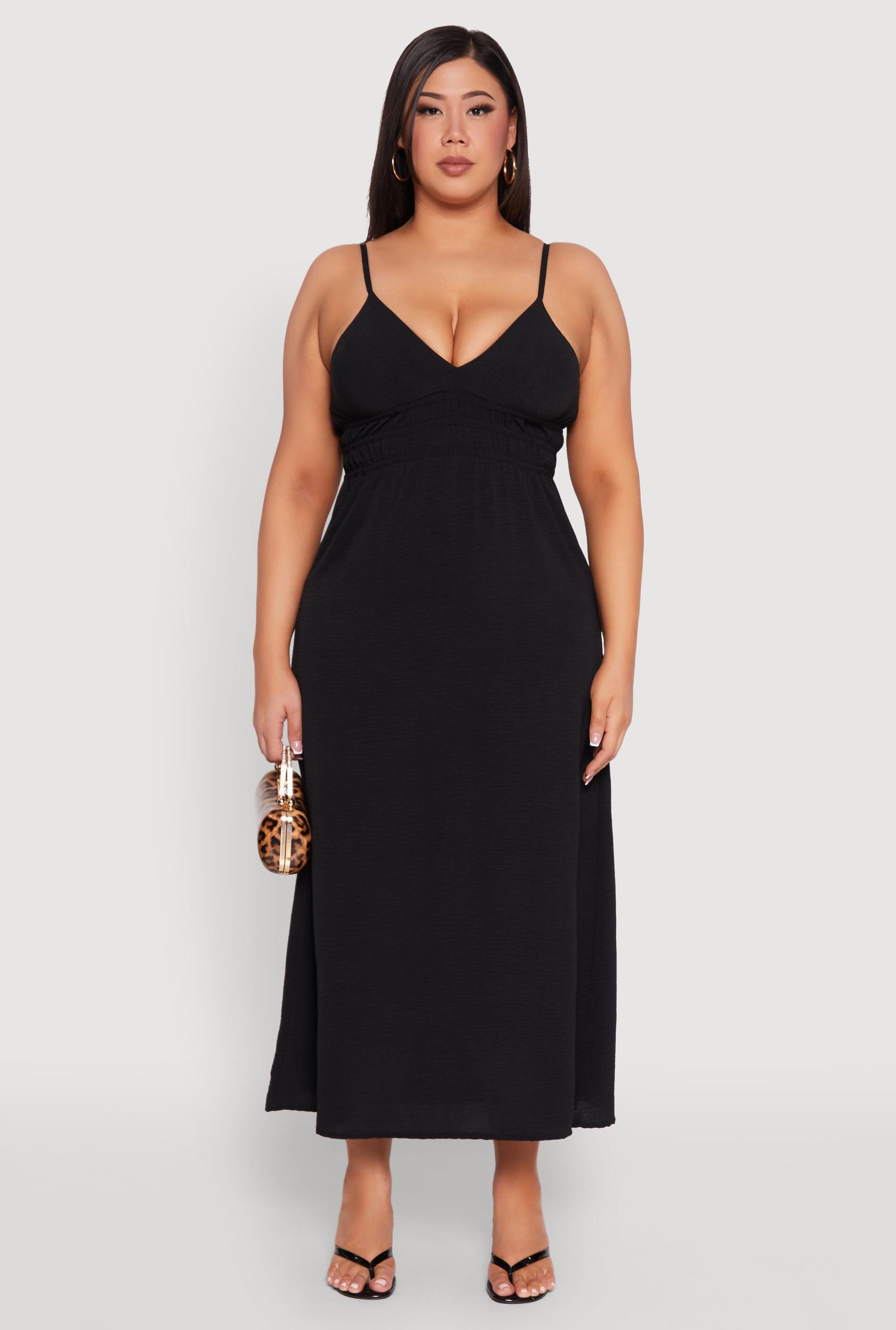 Womens Plus Size Airy Maxi Empire Waist Dress Product Image
