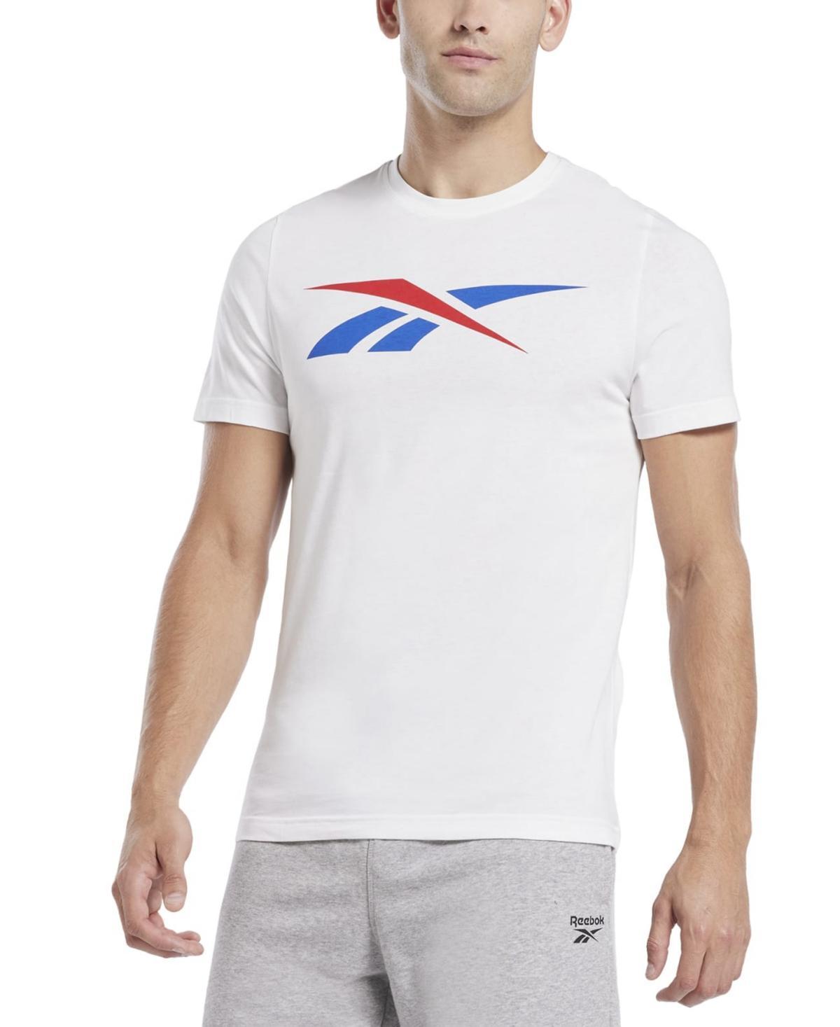 Reebok Mens Vector T-Shirt - White/Vector Red/Vector Blue Product Image