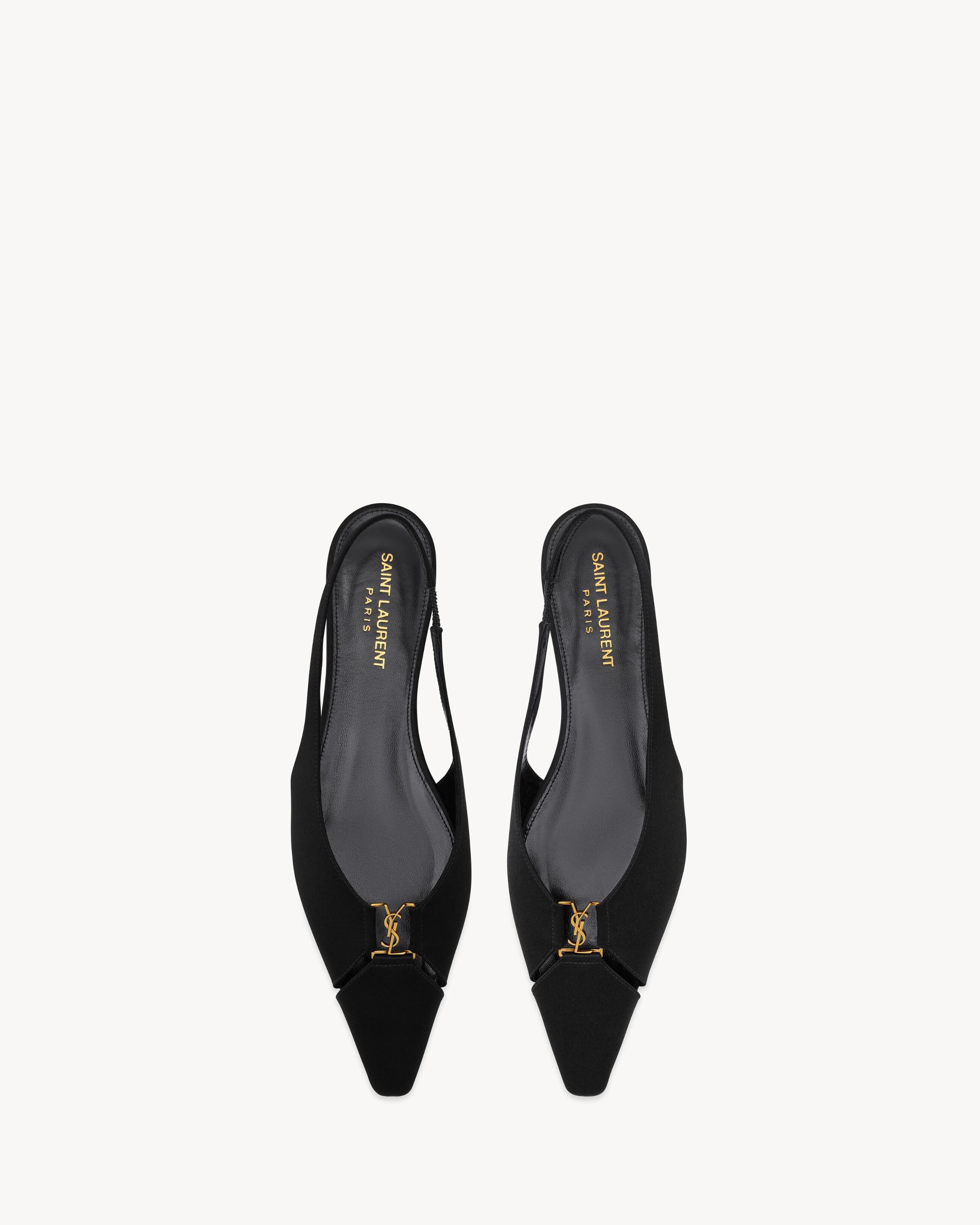 BABYLONE slingback flats in satin crepe Product Image