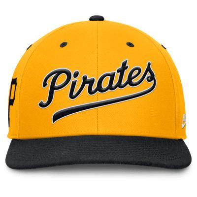 Men's Nike Gold/Black Pittsburgh Pirates Cooperstown Collection Pro Performance Snapback Hat, Size: Medium/Large Product Image