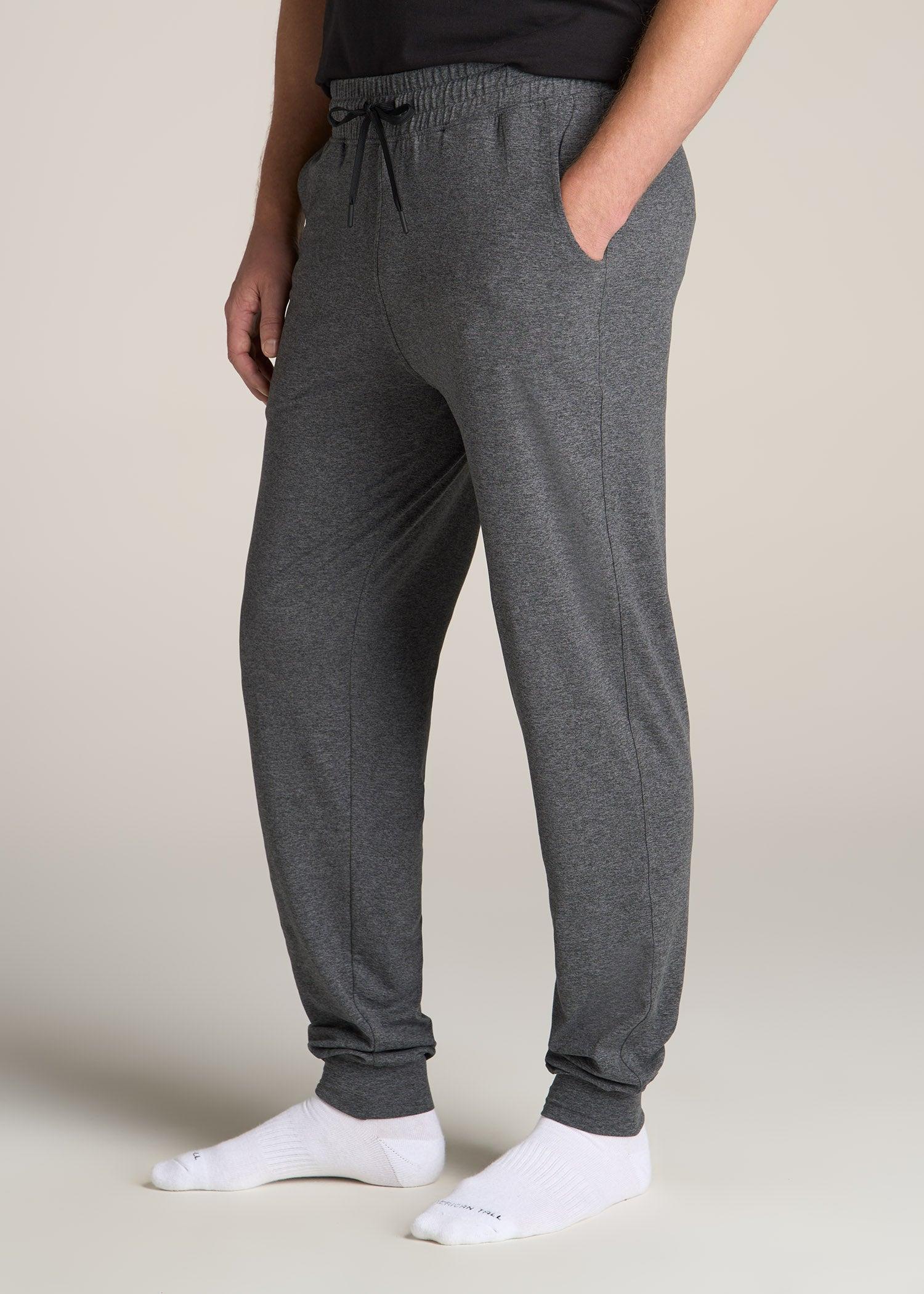 Weekender Stretch Lounge Joggers for Tall Men in Charcoal Mix Product Image