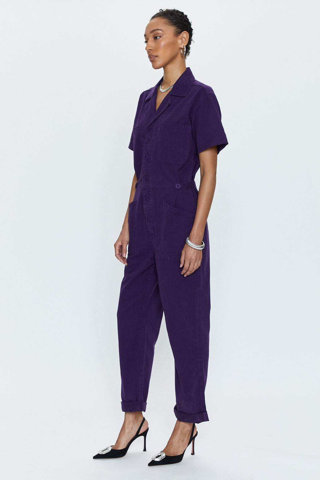 Grover Short Sleeve Field Suit- Lila Purple Product Image