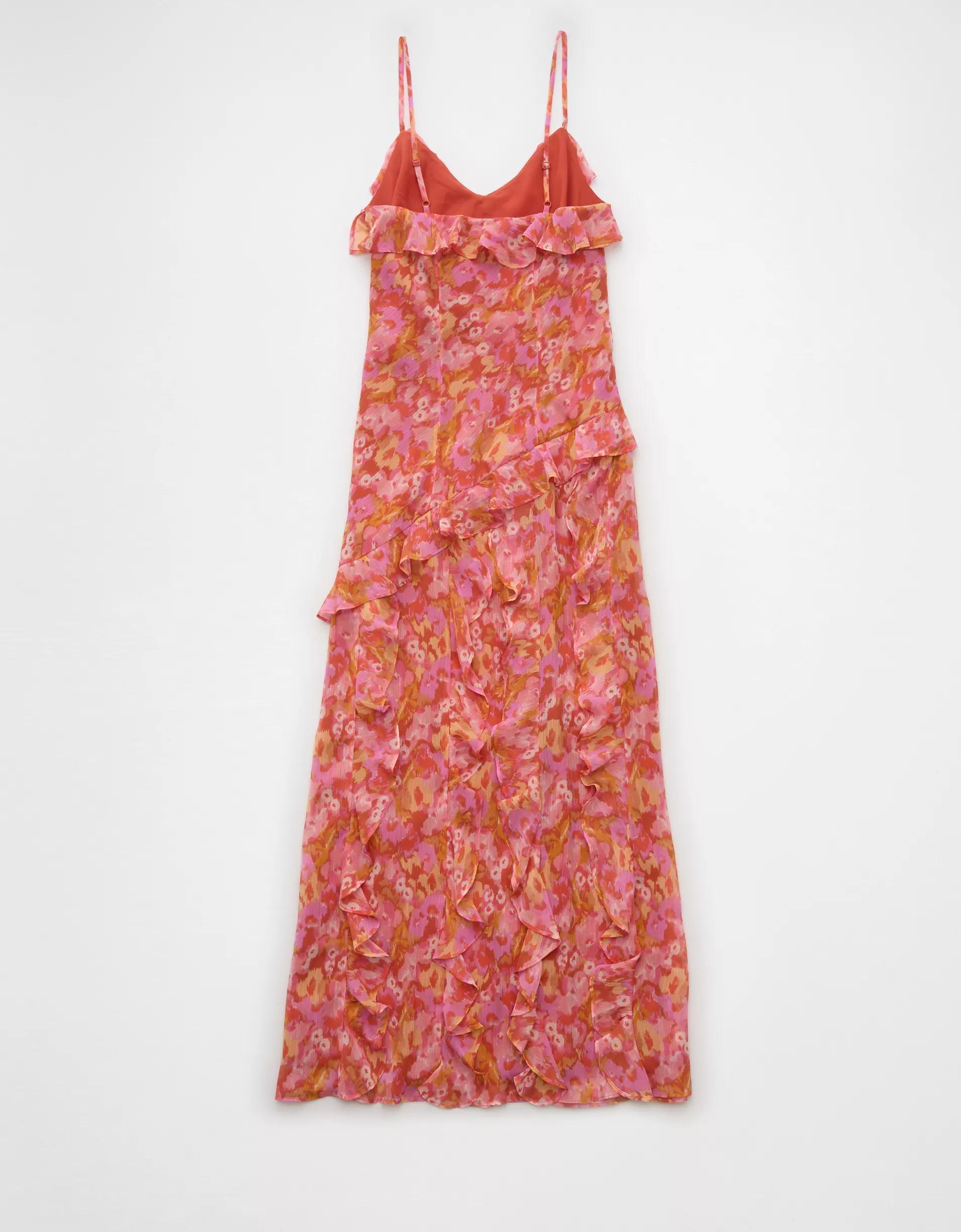 AE Ruffle Maxi Slip Dress Product Image
