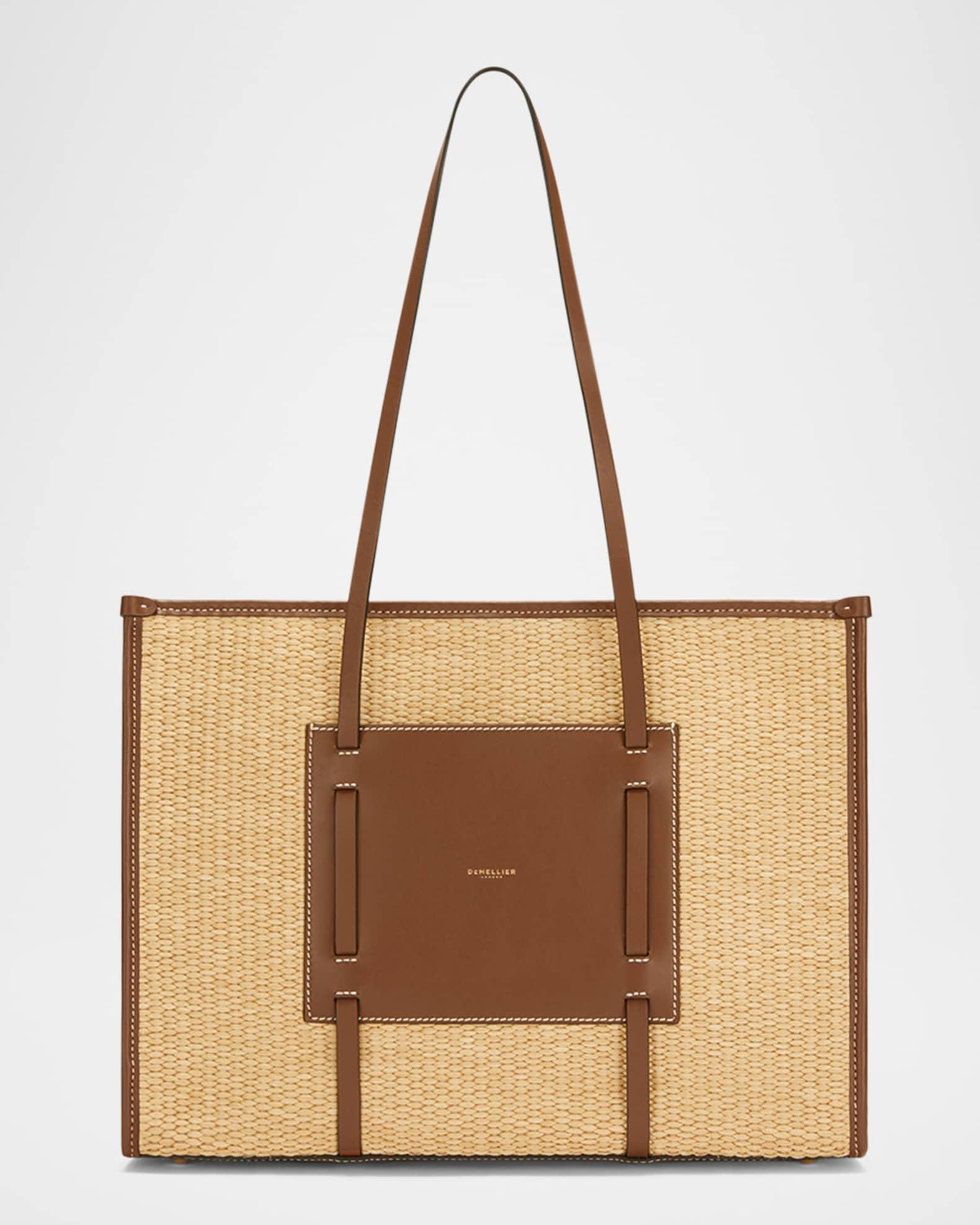 The Capri Canvas and Leather Box Tote Bag Product Image