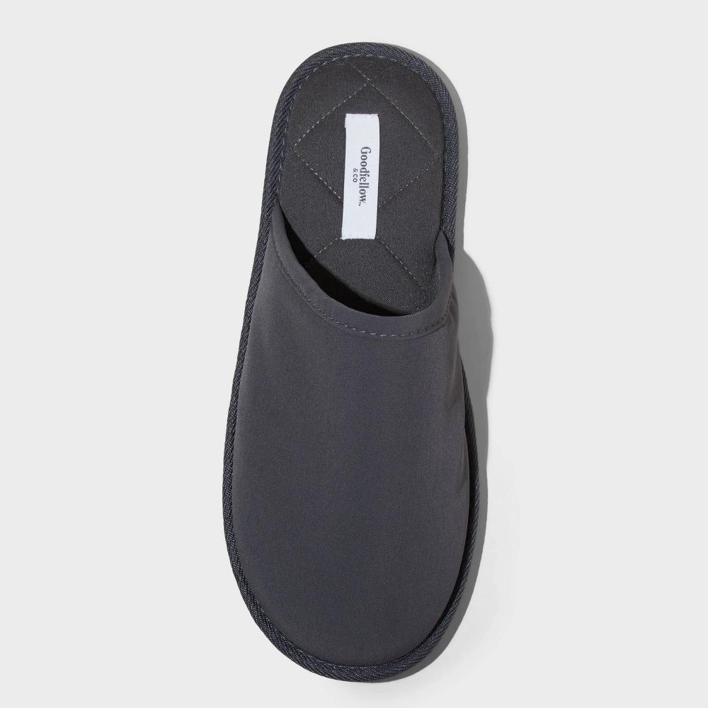 Men's Beau Scuff Slippers - Goodfellow & Co™ Charcoal S: Slip-On, Indoor/Outdoor Sole, Backless Design Product Image