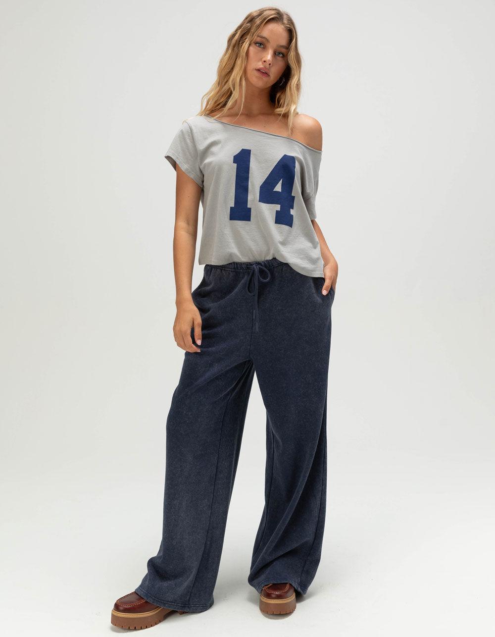 RSQ Womens Off The Shoulder 14 Tee - GRAY Product Image