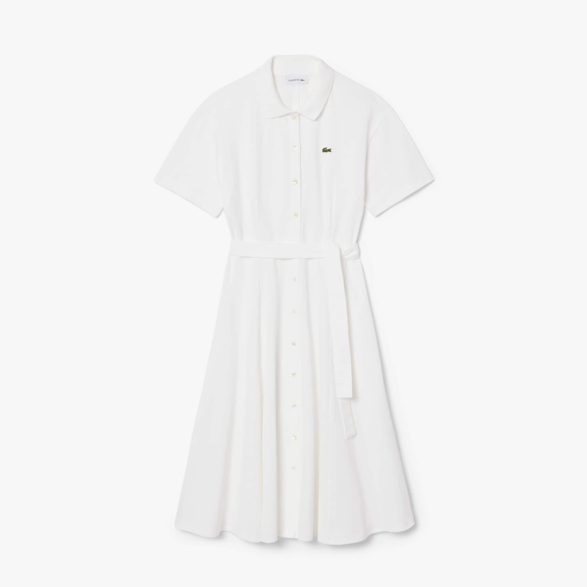 Flared Mini-Piqué Polo Dress Product Image