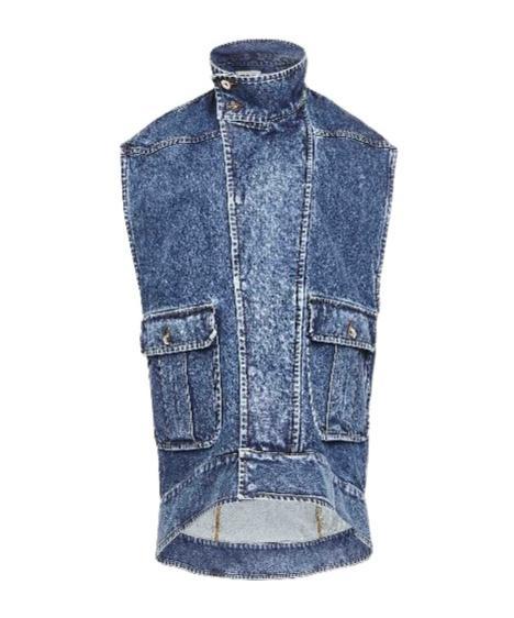 JW ANDERSON High-neck Denim Gilet In Blue Product Image