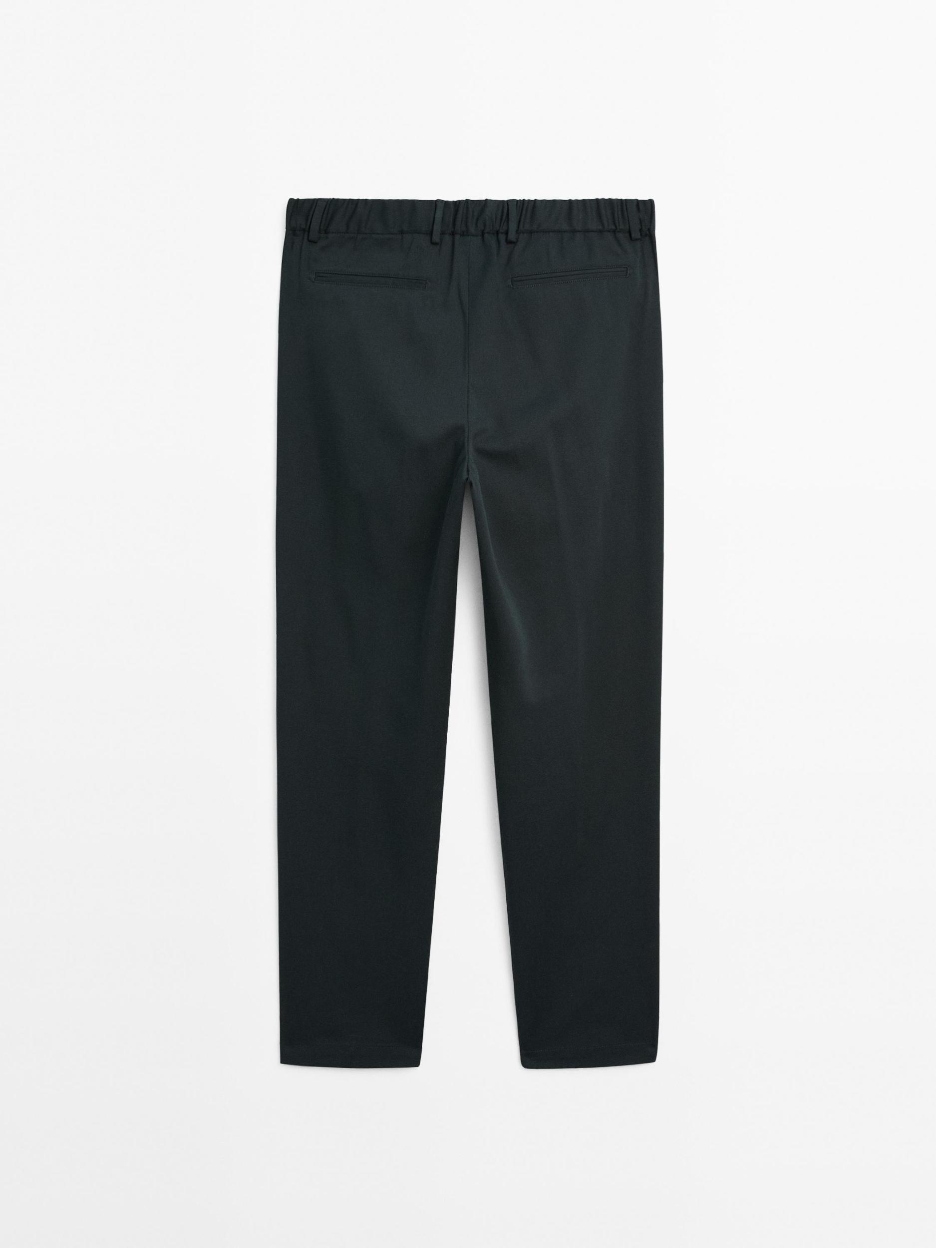 Cotton blend semi joggers Product Image