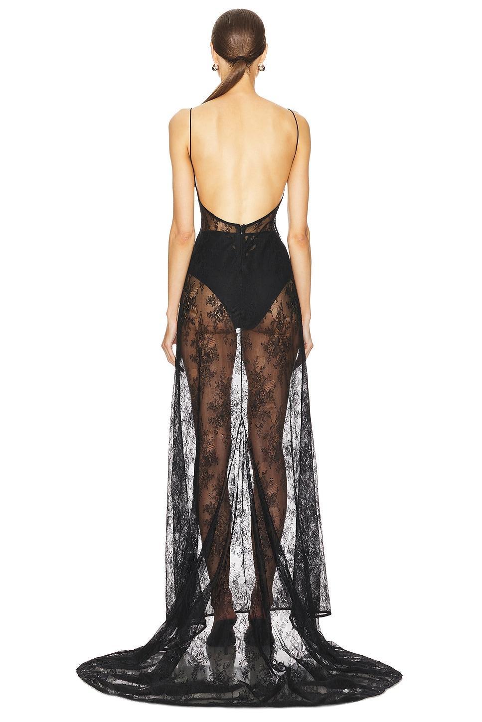 Womens Shenise Lace Dress With Train Michael Lo Sordo Product Image