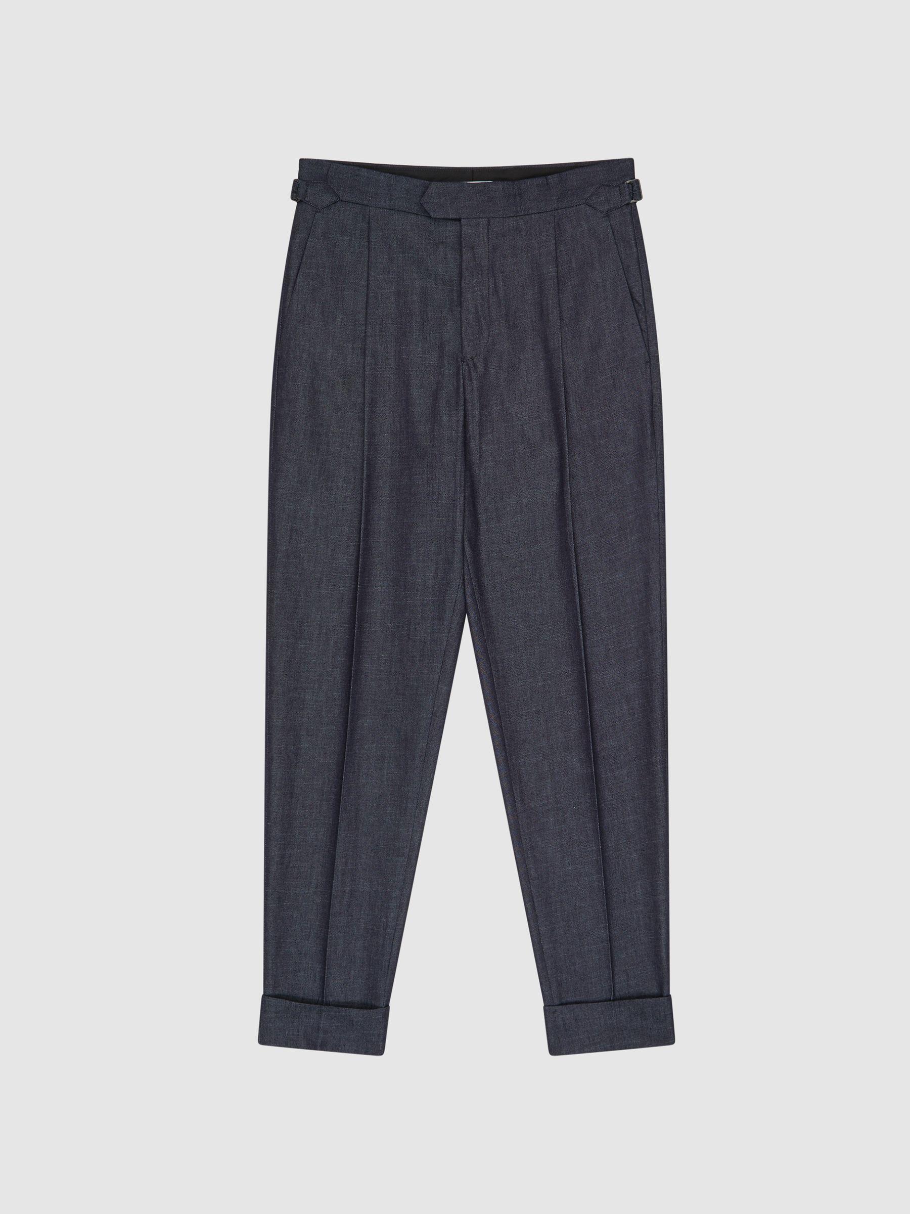 Relaxed Denim Trousers in Indigo Product Image
