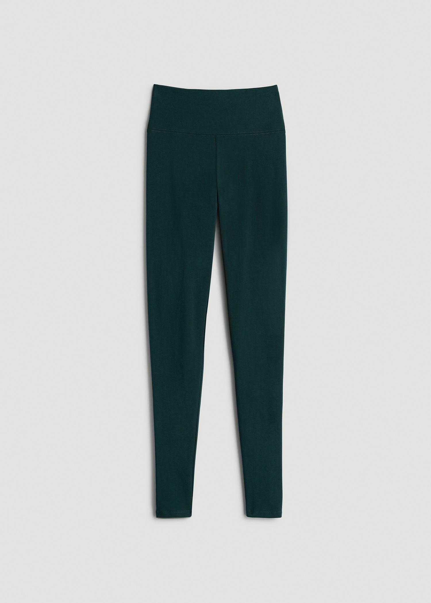 Women's Tall Cotton Leggings in Emerald Product Image