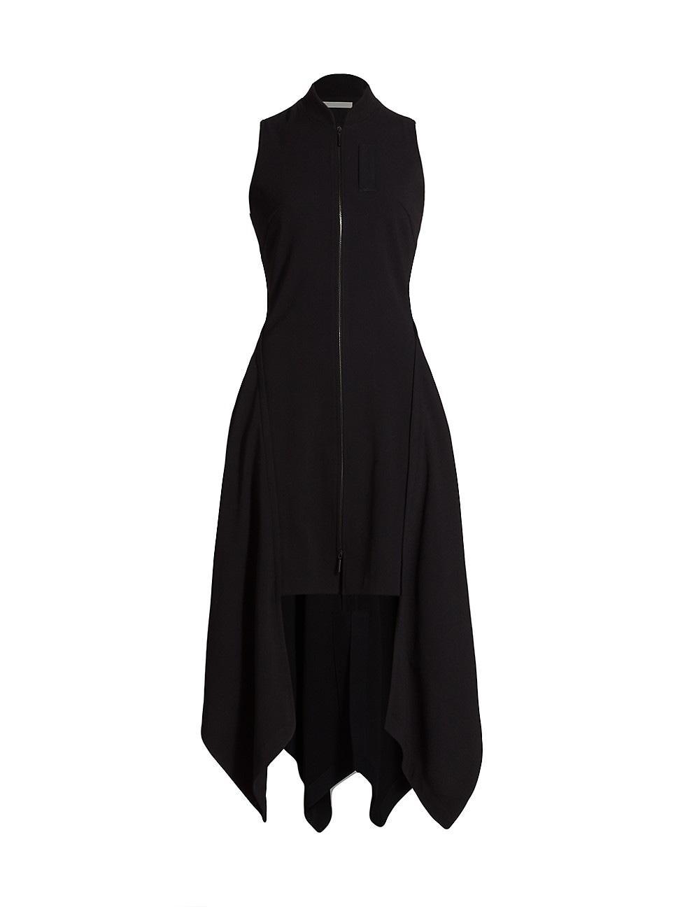 Womens Fluid Crepe Bomber Fit & Flare Dress Product Image