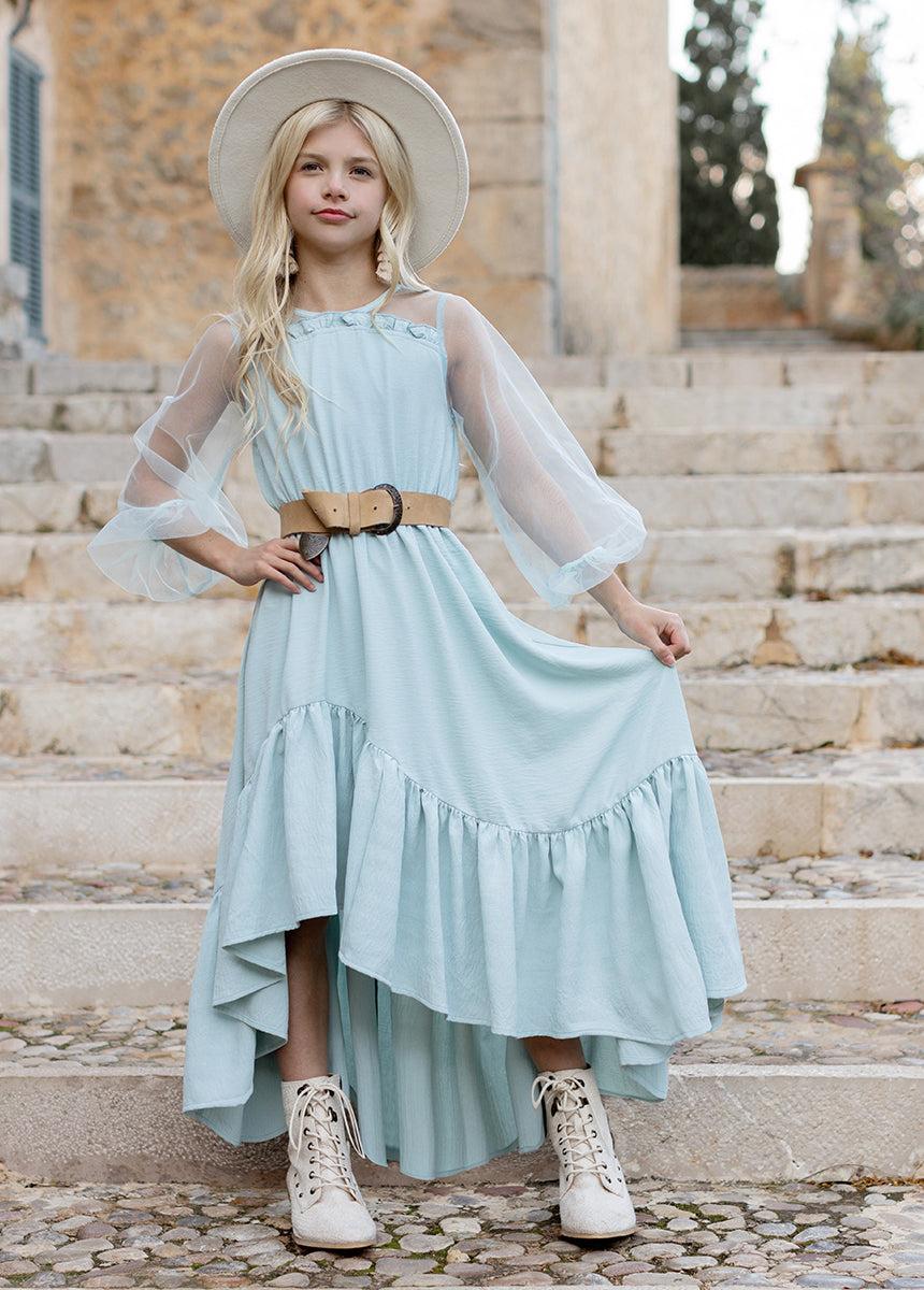 Jespyr Dress in Barely Blue Girls Product Image