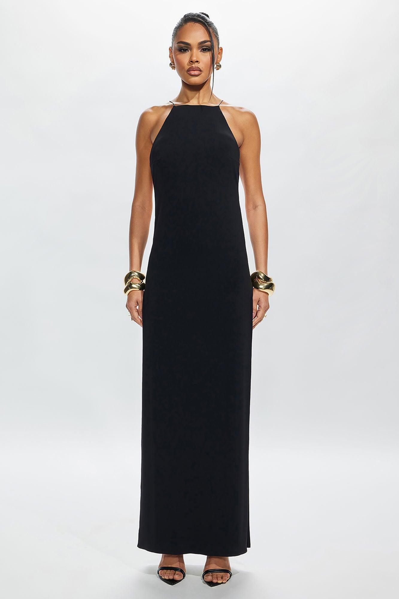 Bombshell Hardware Maxi Dress - Black Product Image