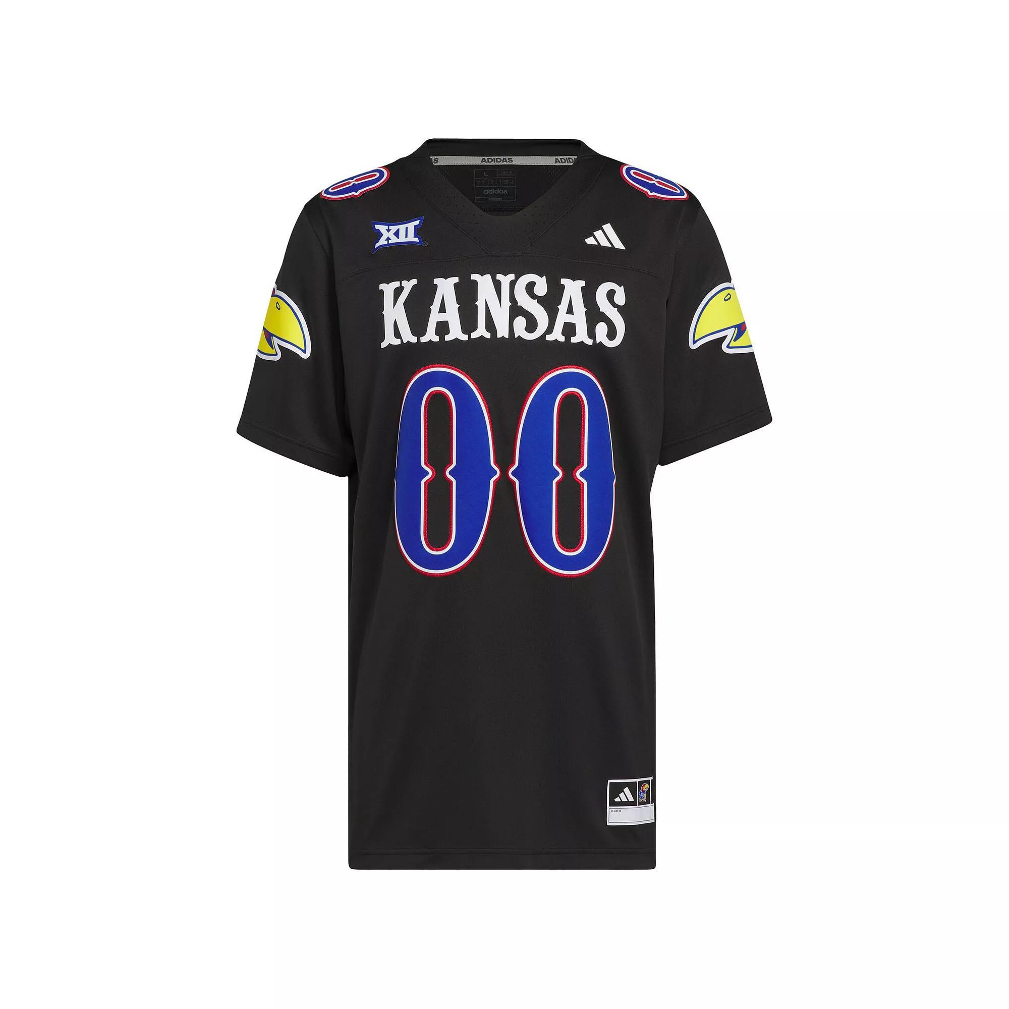 Men's adidas #00 Black Kansas Jayhawks Alternate Premier Jersey, Size: Medium Product Image