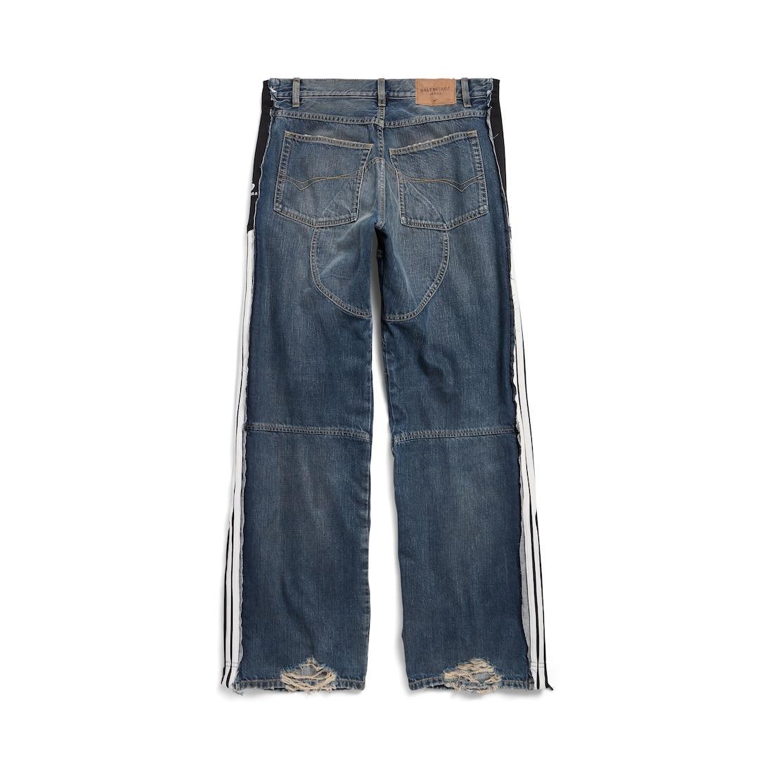 Men's Cut-up Tracksuit Pants in Blue Product Image