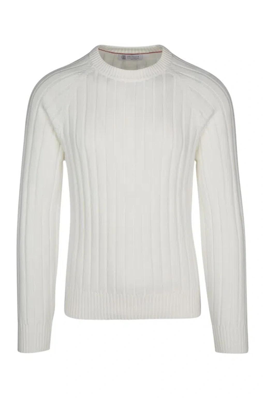 BRUNELLO CUCINELLI Crew-neck Sweater In Beige Product Image