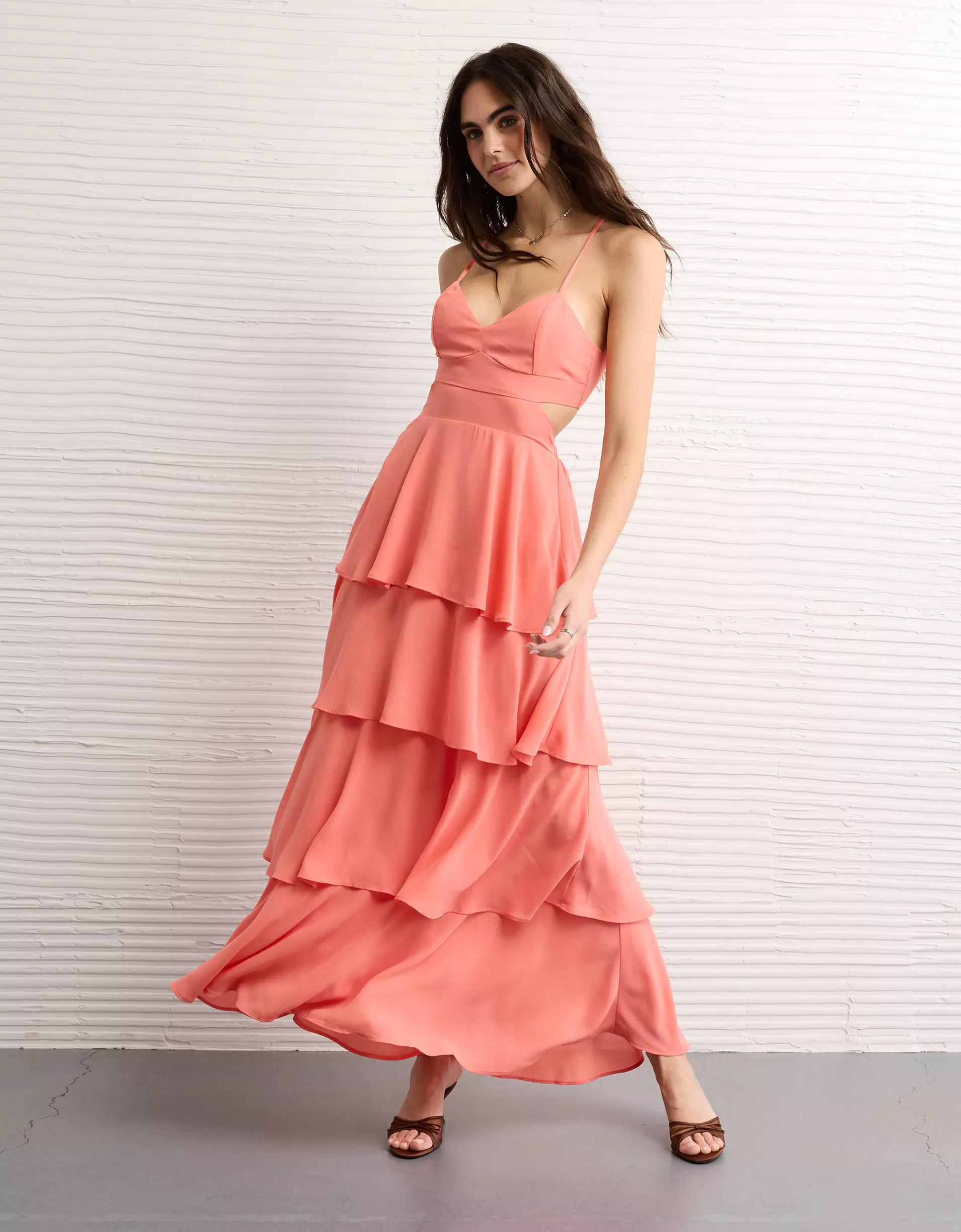 AE Cut-Out Tiered Maxi Dress Product Image