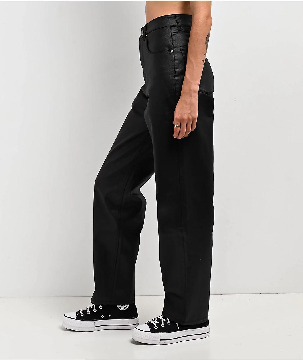 Empyre Tori Black Coated Denim Jeans Product Image