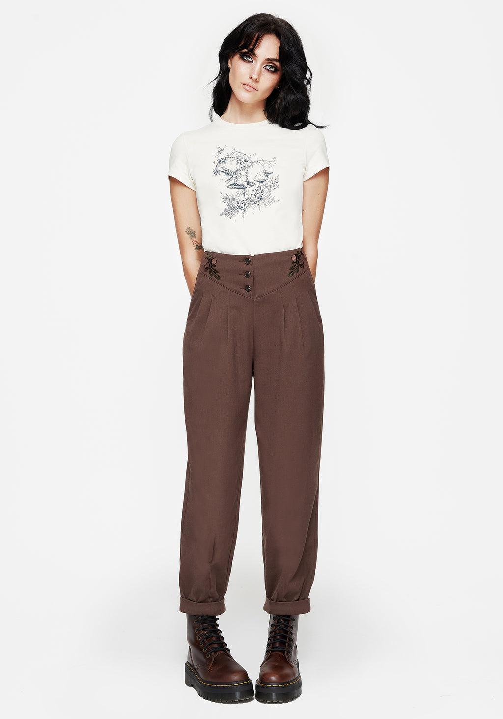 Marwood Acorn Embroidered Button Up Waist Balloon Trouser Product Image
