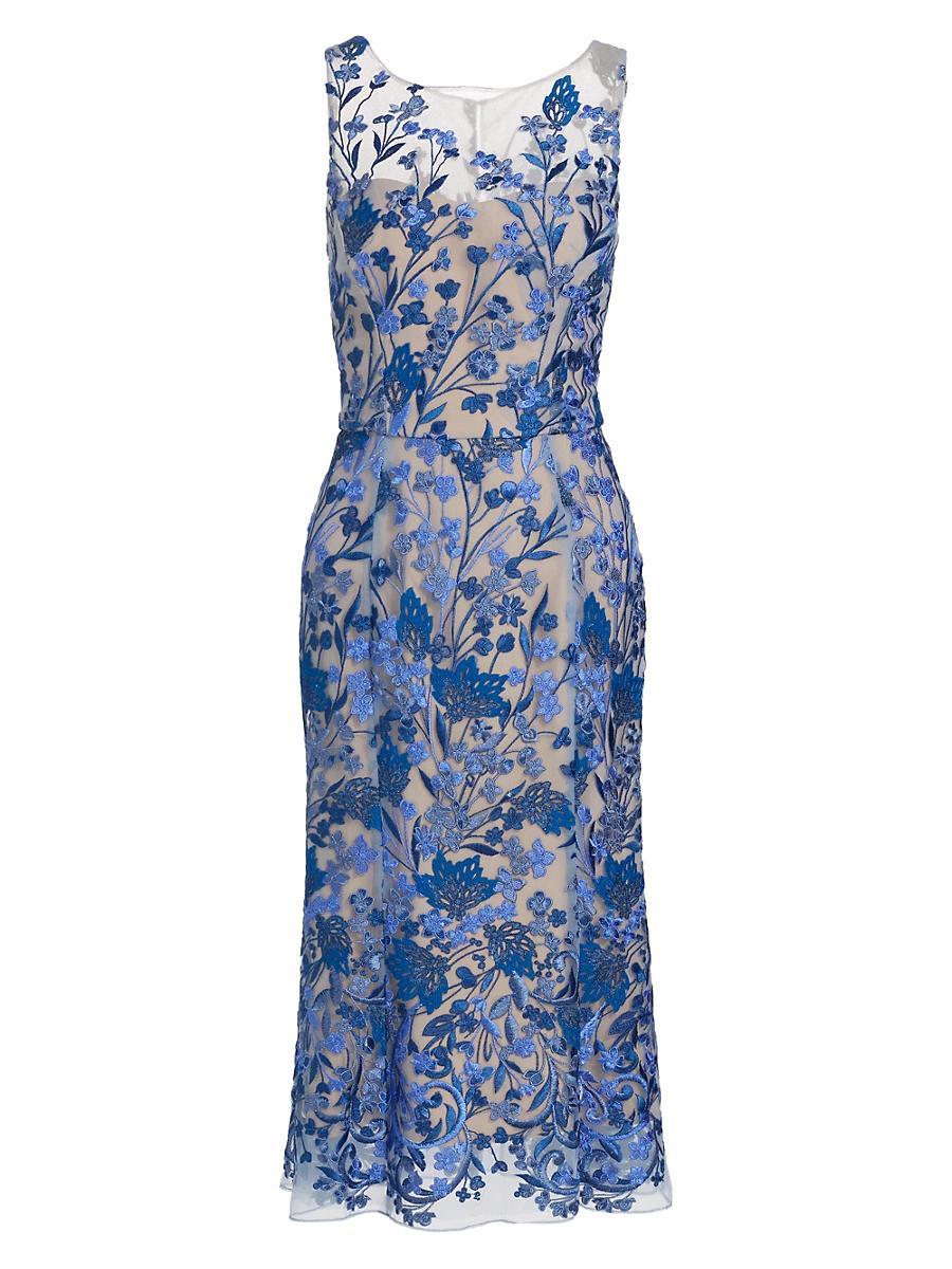 Womens Embroidered Tulle Dress Product Image