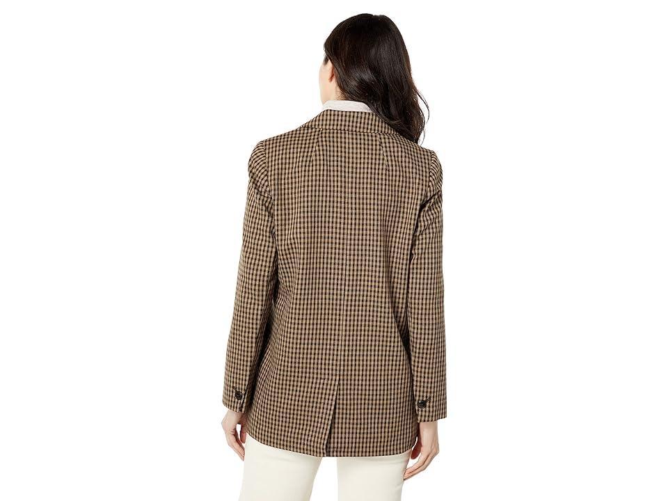 Madewell Caldwell Double-Breasted Blazer Kyran Mini Check (Kyran Mini Check) Women's Clothing Product Image