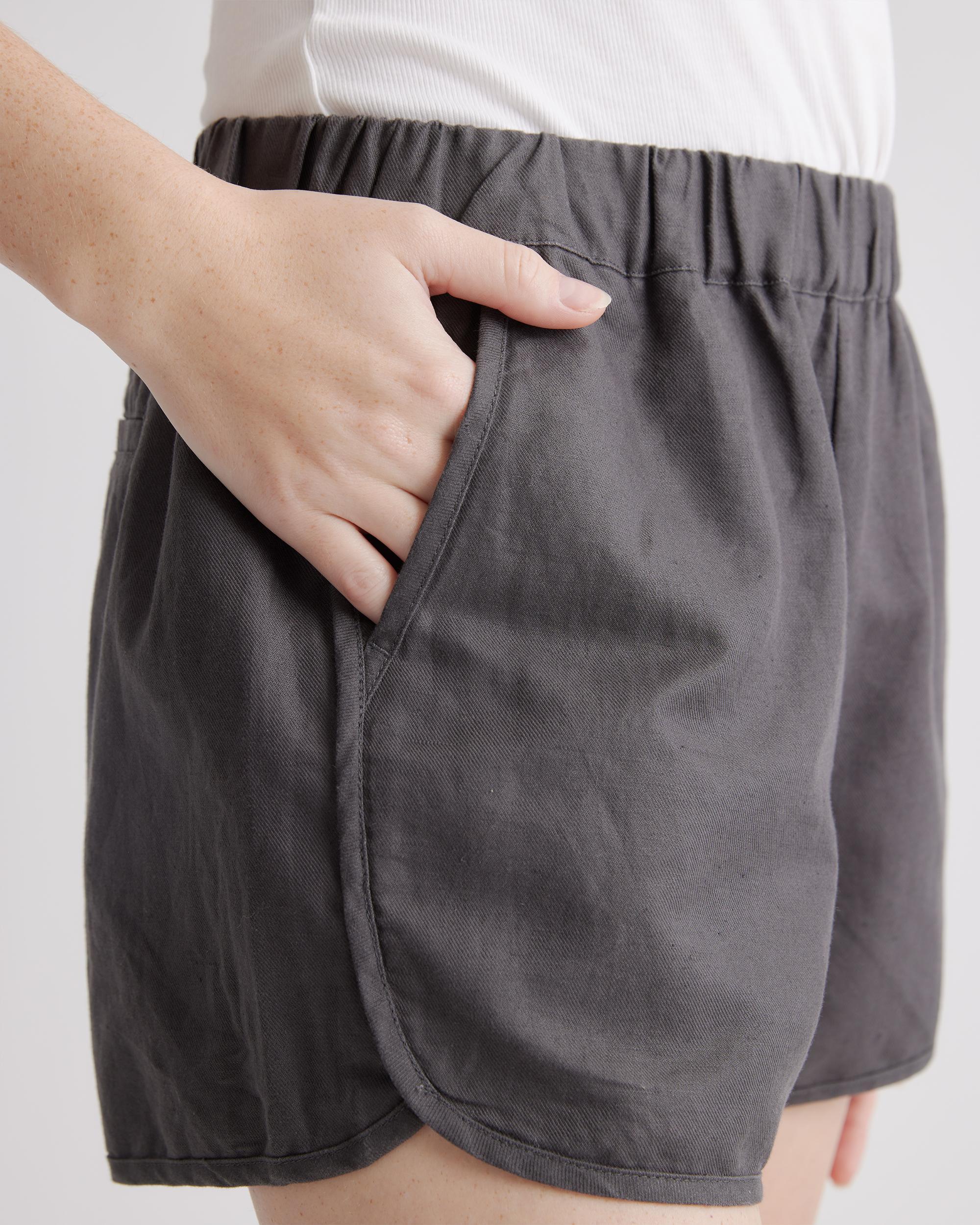 Quince | Women's Cotton Linen Twill Pull On Shorts Size XS, Organic Cotton Product Image