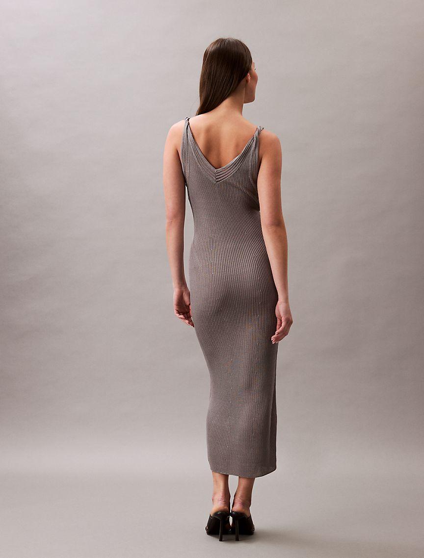 Viscose Ribbed Midi Dress Product Image