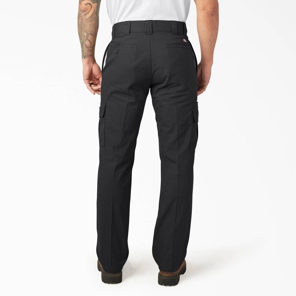 Dickies Men's Twill Stretch Cargo Pants - Black 36x32: Polyester Straight Leg, Regular Rise Product Image