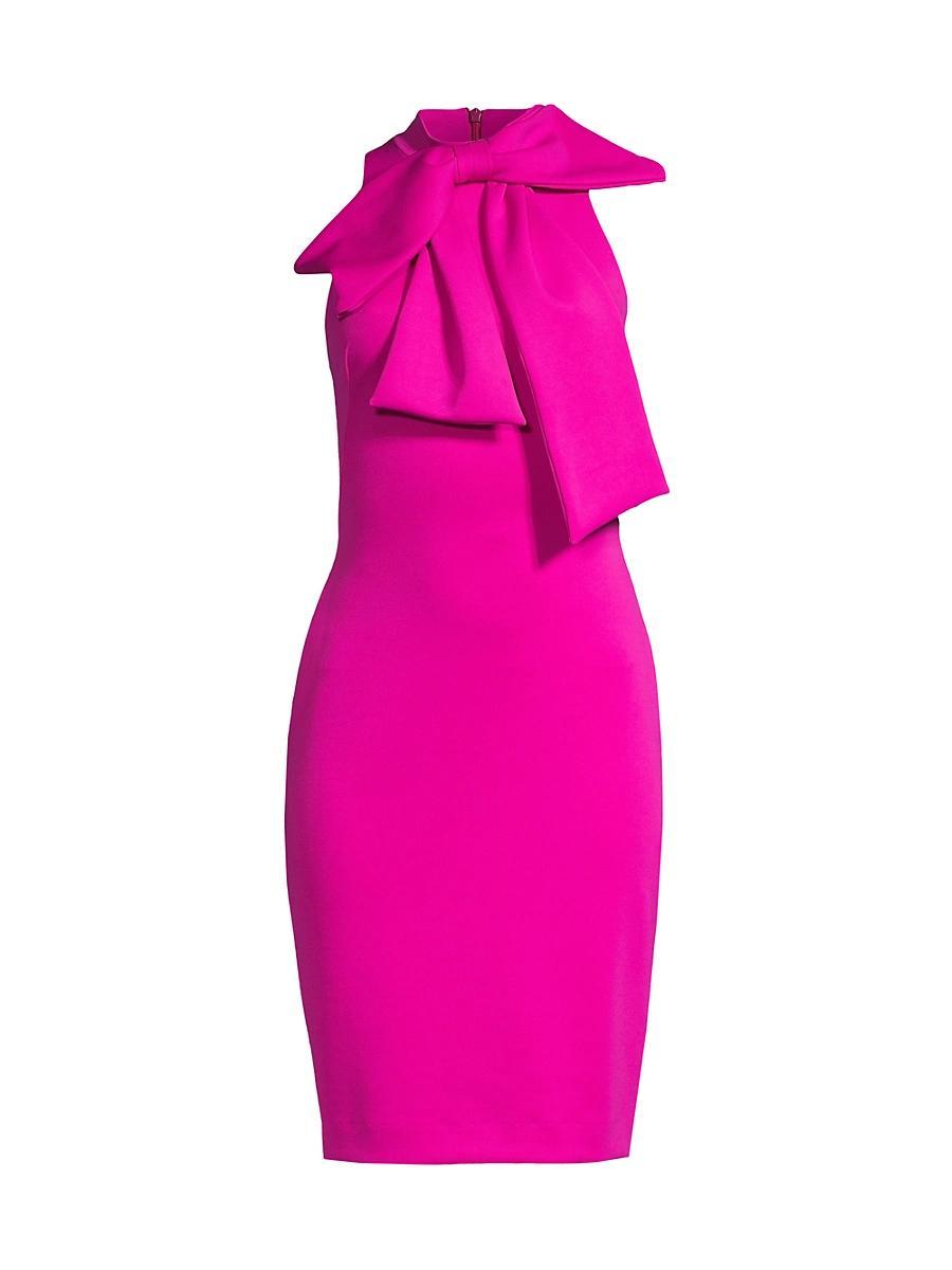 Womens Von Bow-Neck Sheath Dress Product Image