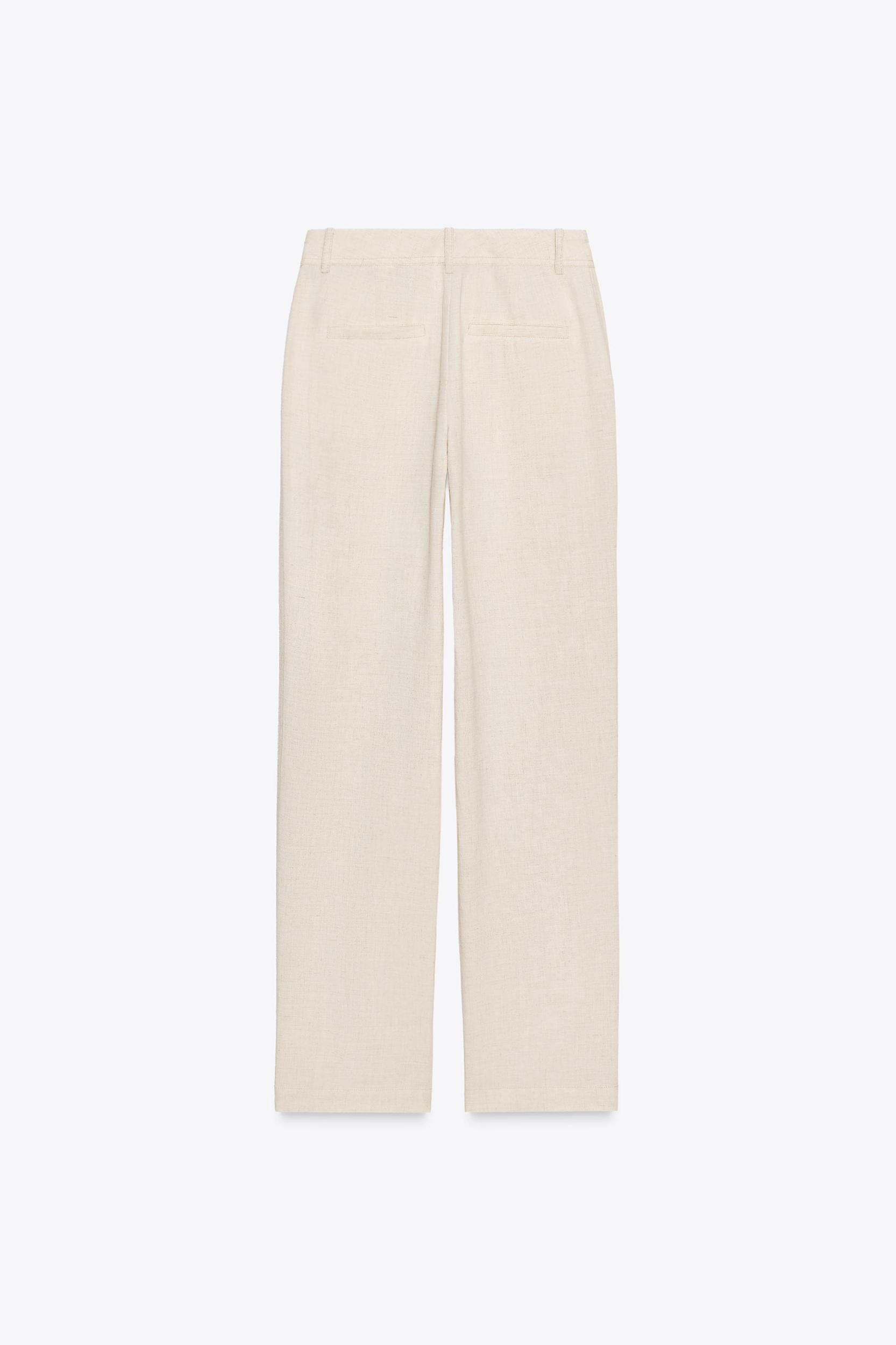 STRAIGHT LEG LINEN PANTS Product Image